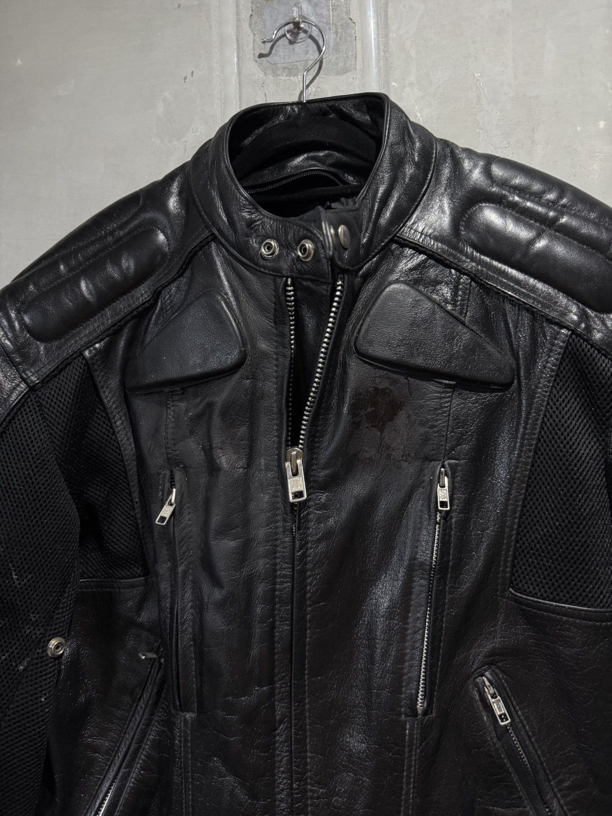 Genuine Leather vintage cyber leather moto jacket backlash kmrii if6was9 Size US XL / EU 56 / 4 - 3 Thumbnail
