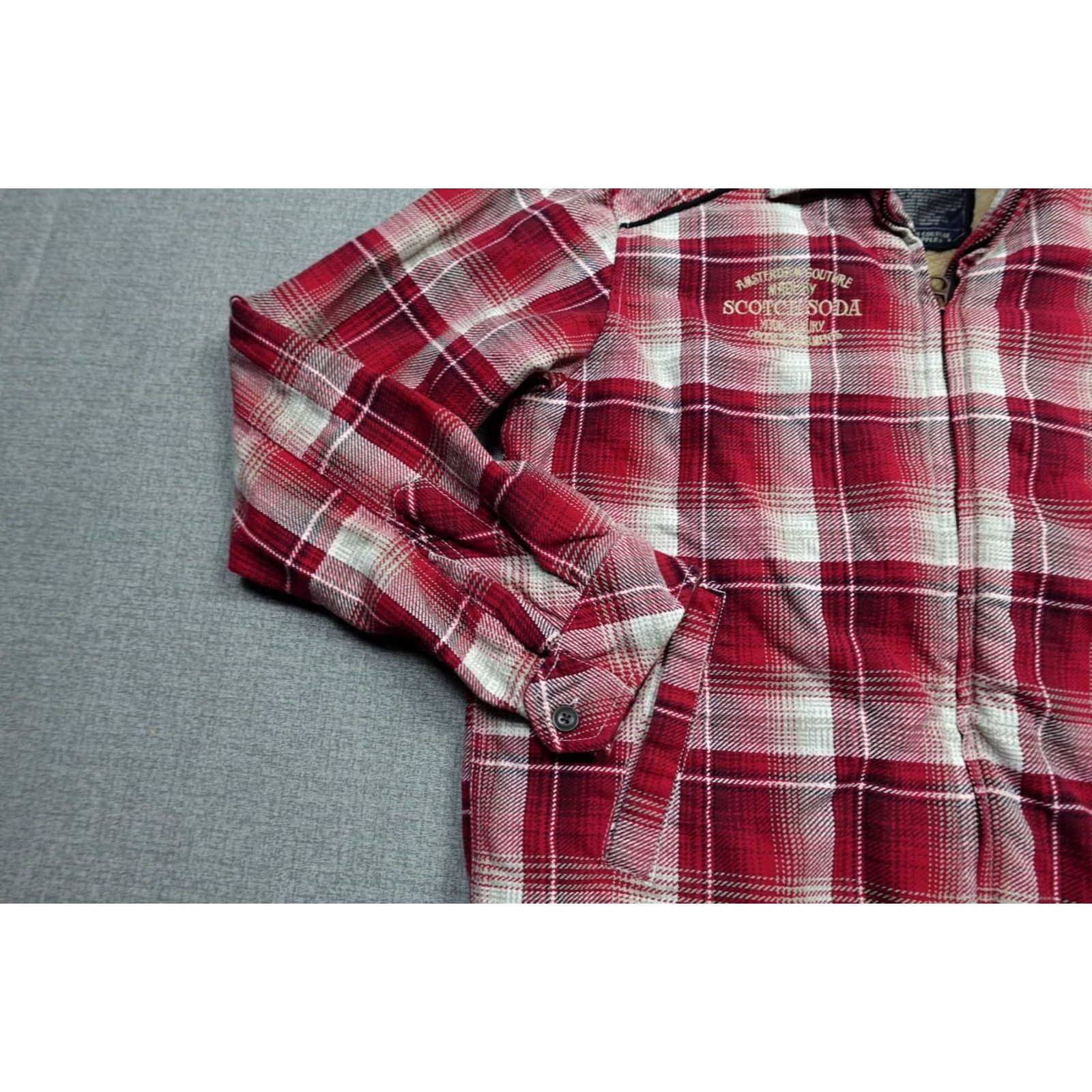 Scotch & Soda Scotch & Soda Jacket Men M Red Plaid Quilted Lined Wool Outdoors Heavyweight Long Coat Style Outdoors Modern, 90s Theme Womens Mens Girls Boys Size US M / EU 48-50 / 2 - 3 Thumbnail