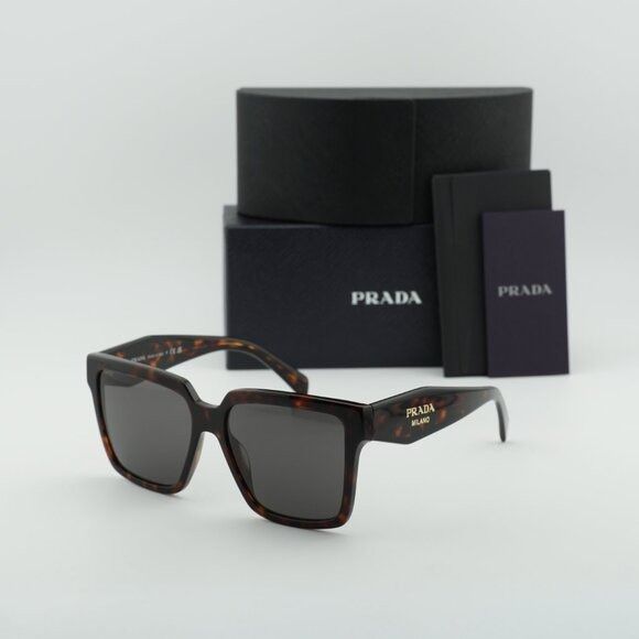 Prada Prada PR24ZS 17N40L Sunglasses Root Tortoise Square Frame Size ONE SIZE - 10 Thumbnail