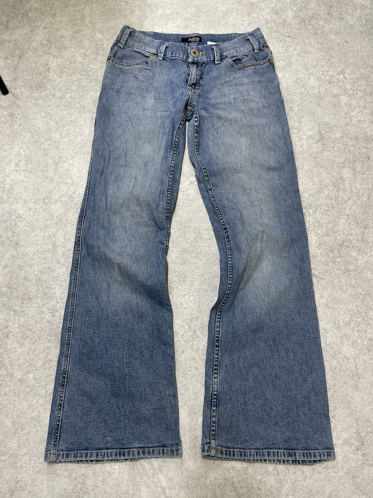 If Six Was Nine × Japanese Brand × Le Grande Bleu (L.G.B.) Skull Ifsixwasnine Style Flare Denim Rockstar Grail LGB Size US 29 - 1 Thumbnail