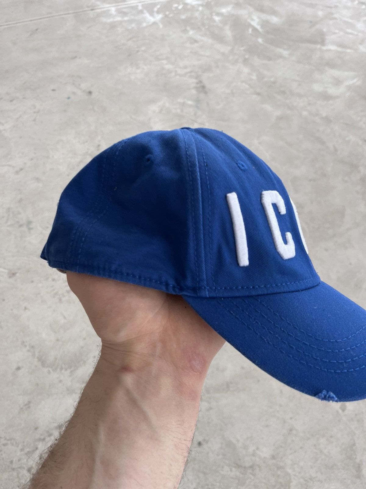 Dsquared2 Vintage Dsquared2 Icon Blue Distressed Cap Big Logo Y2K Size ONE SIZE - 5 Thumbnail