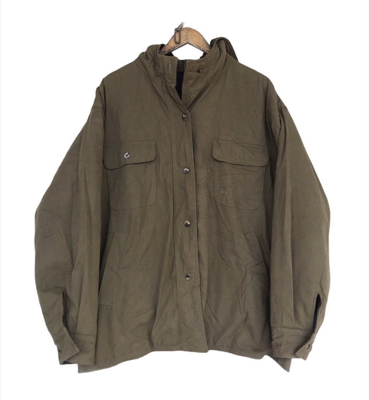 Woolrich Woolen Mills 💥Vintage 90sWoolrich Riversible Hoodie Jacket Size US L / EU 52-54 / 3 - 4 Thumbnail