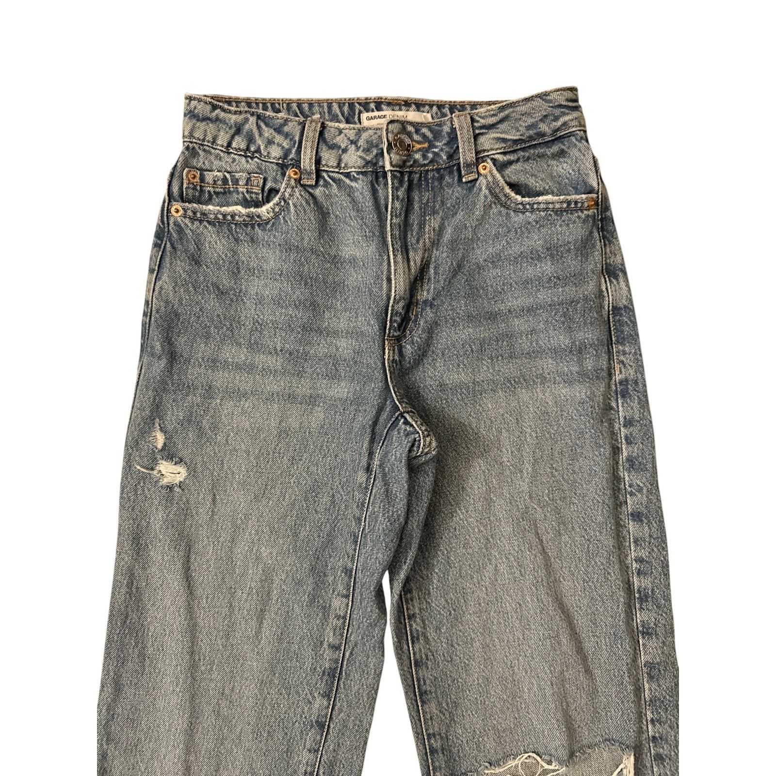 Garage Garage Denim Women’s Distressed Jumble Large Wide Leg Jean Size 24" / US 00 / IT 34 - 4 Thumbnail