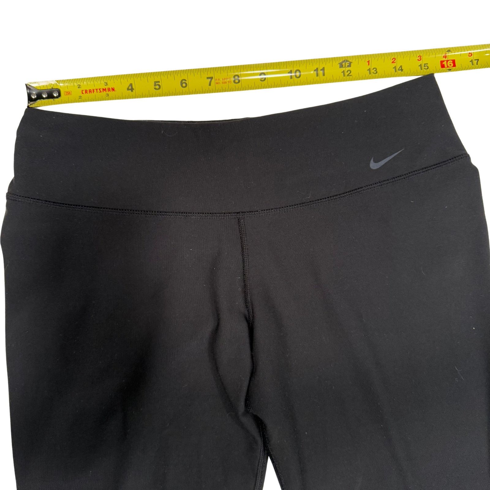 Nike Nike Black Dri-Fit Capri Leggings | Women's L Size 38" / US 16 / IT 52 - 4 Thumbnail