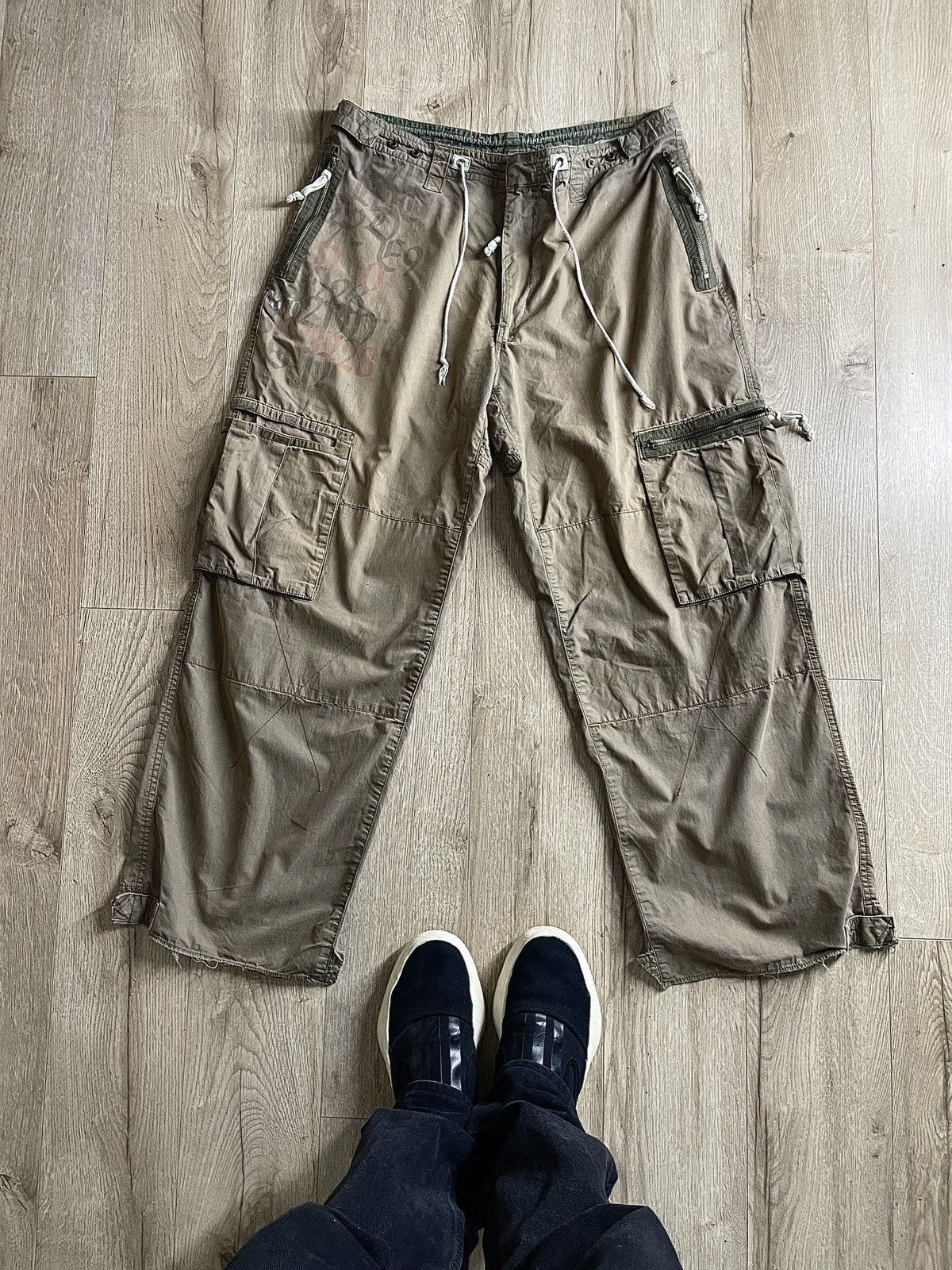 Ringspun Vintage Ringspun cargo parachute pants numerals Size US 36 / EU 52 - 1 Thumbnail