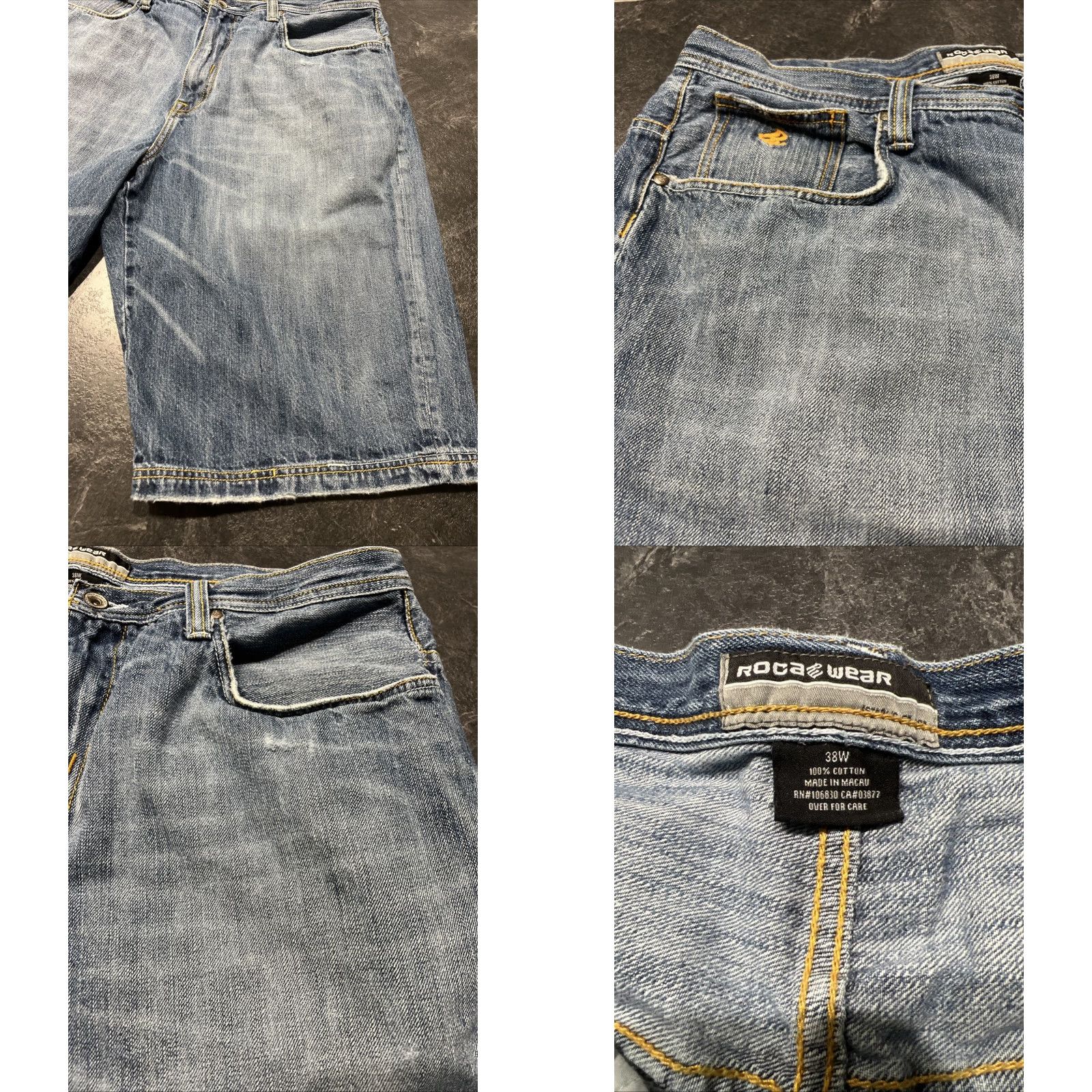 Rocawear VINTAGE Rocawear Baggy Skater Grunge Hip Hop Y2K Jeans Shorts Men 38 Blue JNCO Pockets Regular Size 38 Mens Size US 38 / EU 54 - 8 Thumbnail