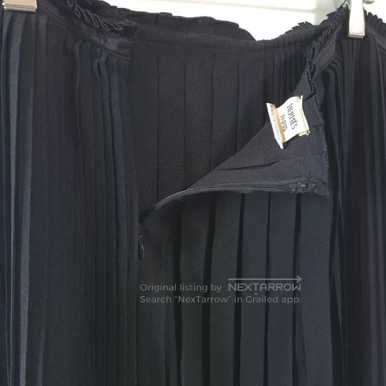 Hermes Hermes Black Pleated Half Skirt Size 25" / US 0 / IT 36 - 2 Thumbnail