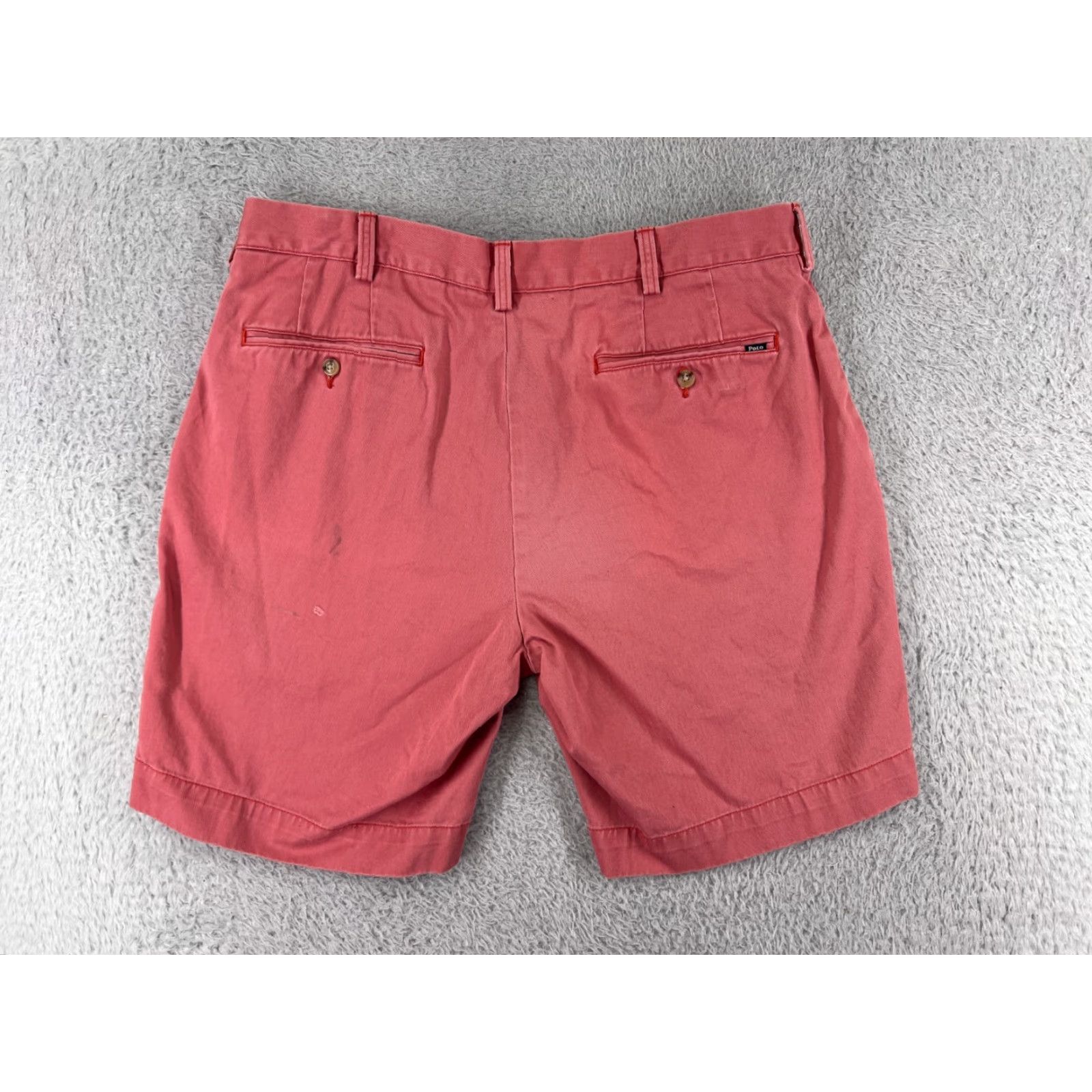 Polo Ralph Lauren Polo Ralph Lauren Shorts Men 36 Pink Cotton Twill Zip Fly Pockets Chino Regular Rise Mid Solid Size US M / EU 48-50 / 2 - 2 Thumbnail