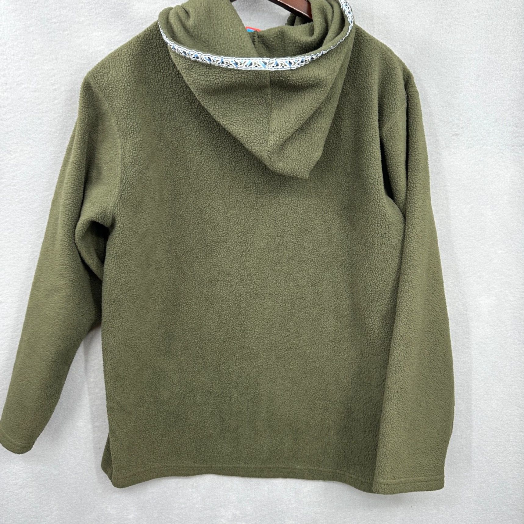 MNML VINTAGE MnM Hoodie Shirt Womens M Green 90s Hooded Pullover Fleece Zip M&Ms Y2K Classic Summer Winter Fall Casual Business Travel Golf? Size M / US 6-8 / IT 42-44 - 5 Thumbnail