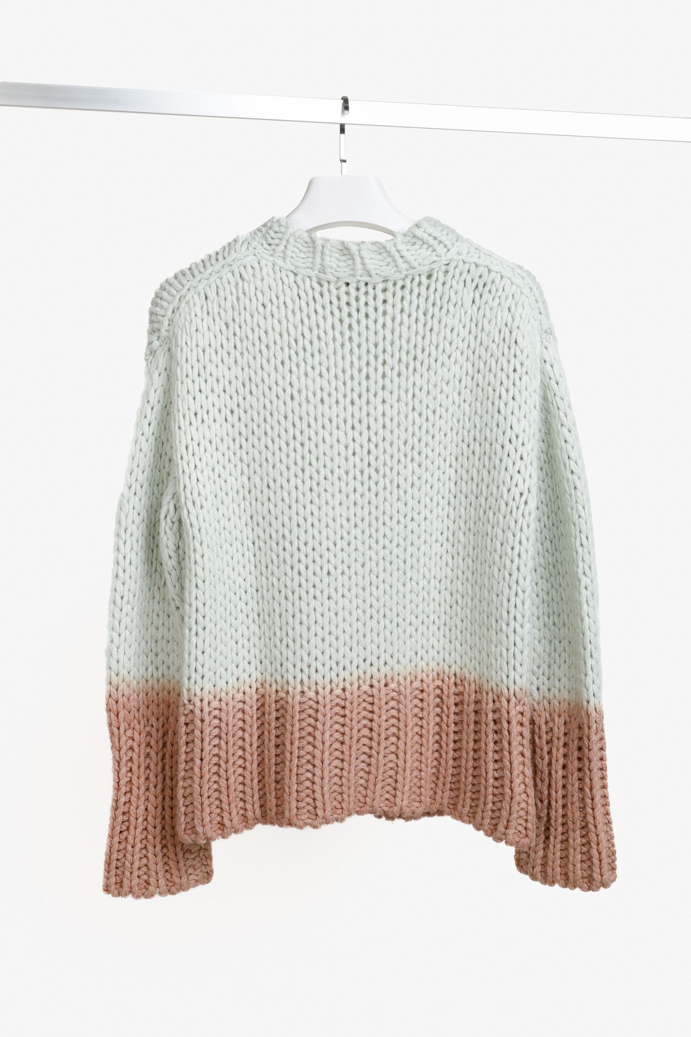 Acne Studios Acne Studios Chunky Oversized Green Pink Loose Knit Sweater Size M / US 6-8 / IT 42-44 - 2 Thumbnail