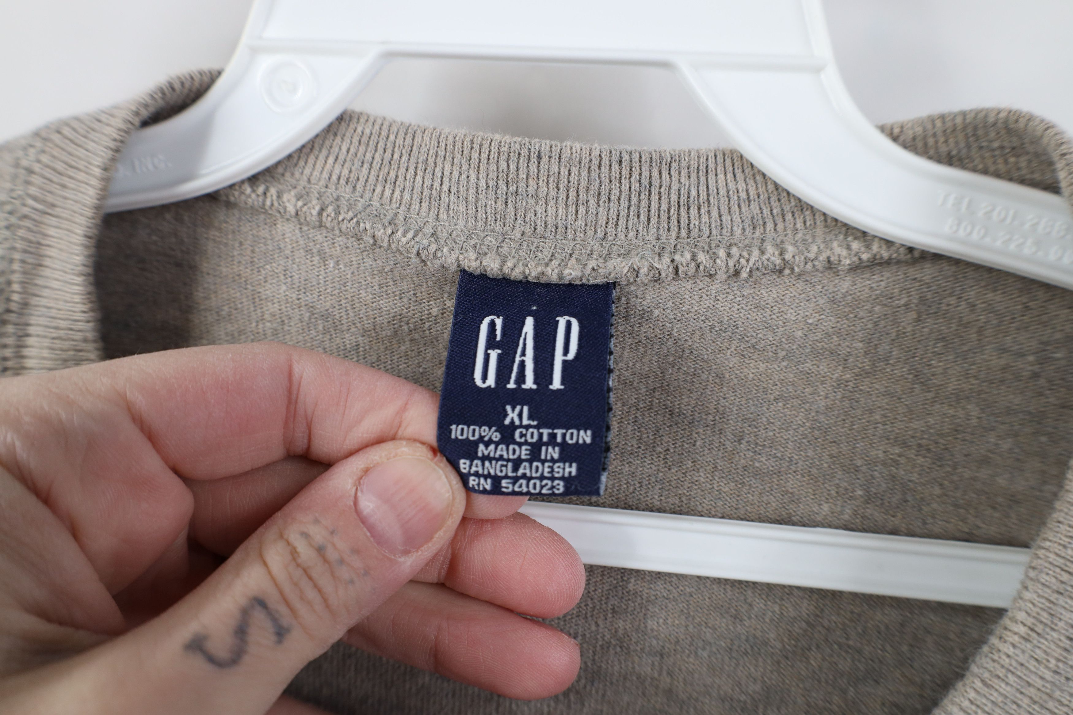 Gap Vintage Y2K 2000 Gap Cotton Ribbed Knit Long Sleeve T-Shirt Size US XL / EU 56 / 4 - 6 Thumbnail