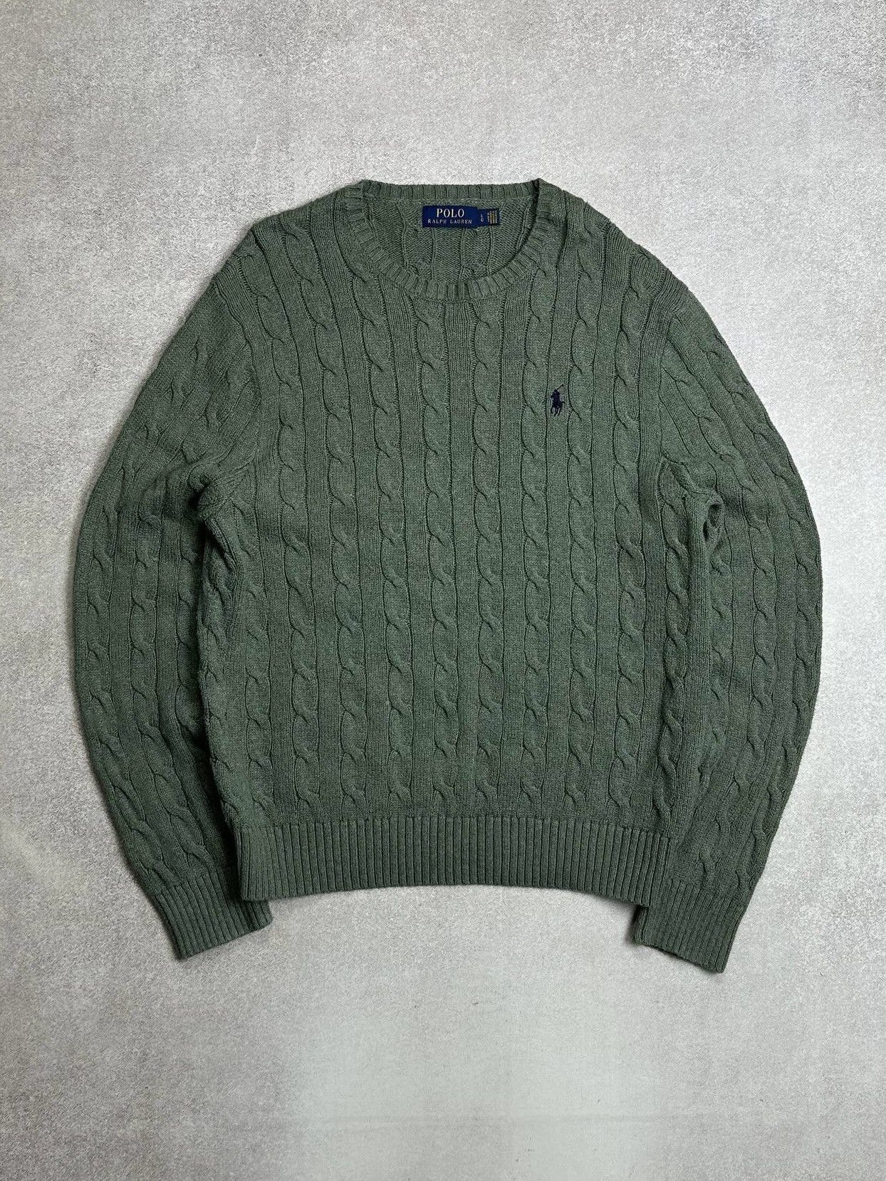 Polo Ralph Lauren Vintage Polo Ralph Lauren Cable Knit Sweater Mens Old Money Size US L / EU 52-54 / 3 - 1 Thumbnail