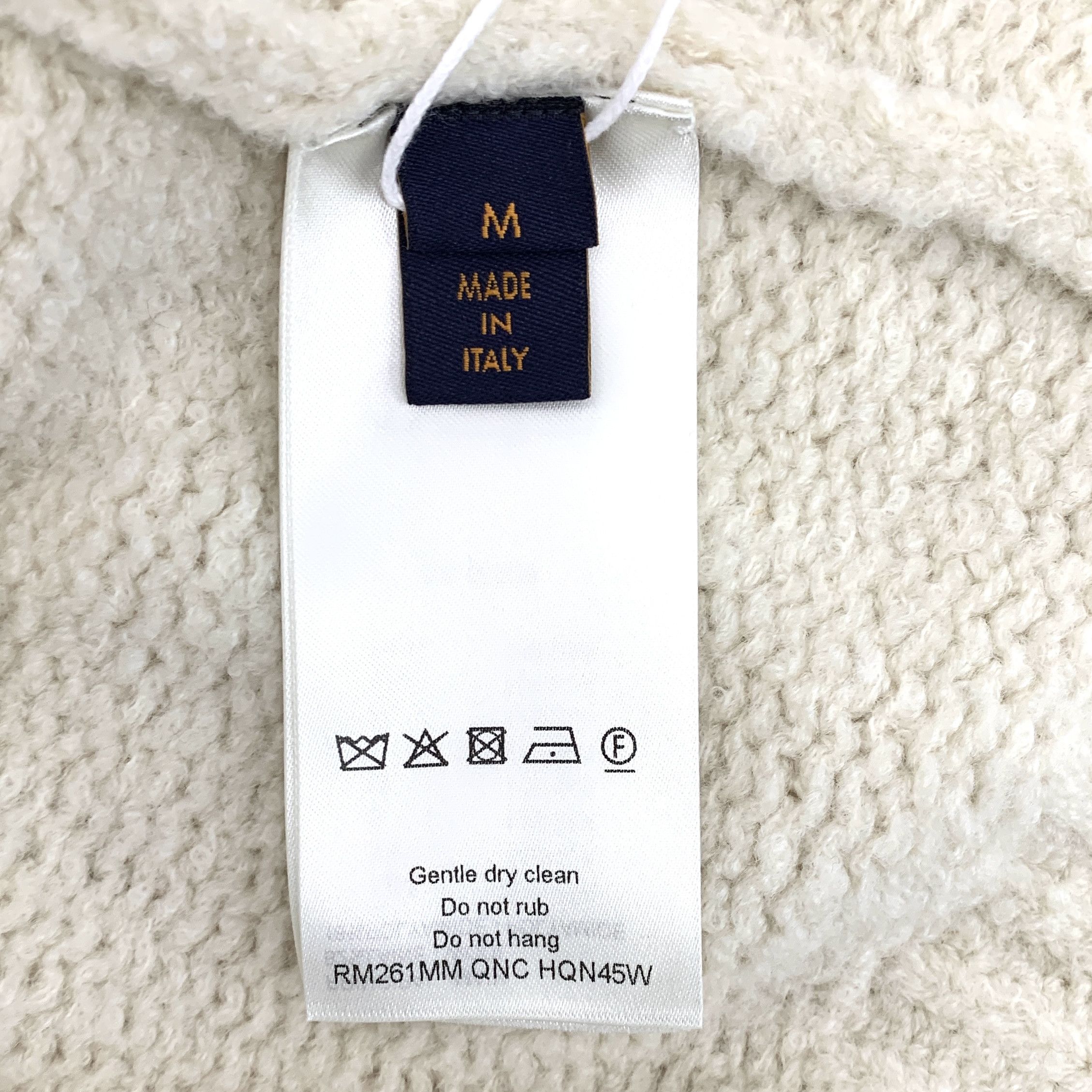 Louis Vuitton Louis Vuitton Logo Intarsia Wool Sweater Cream (M) Size US M / EU 48-50 / 2 - 6 Thumbnail