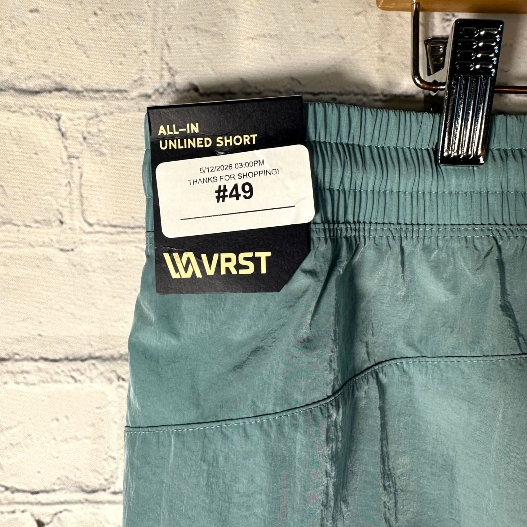 Vintage VRST Mens All-In Unlined Short XXL Teal Blue Nylon Athletic Gym Shorts NEW Size US 39 - 2 Thumbnail
