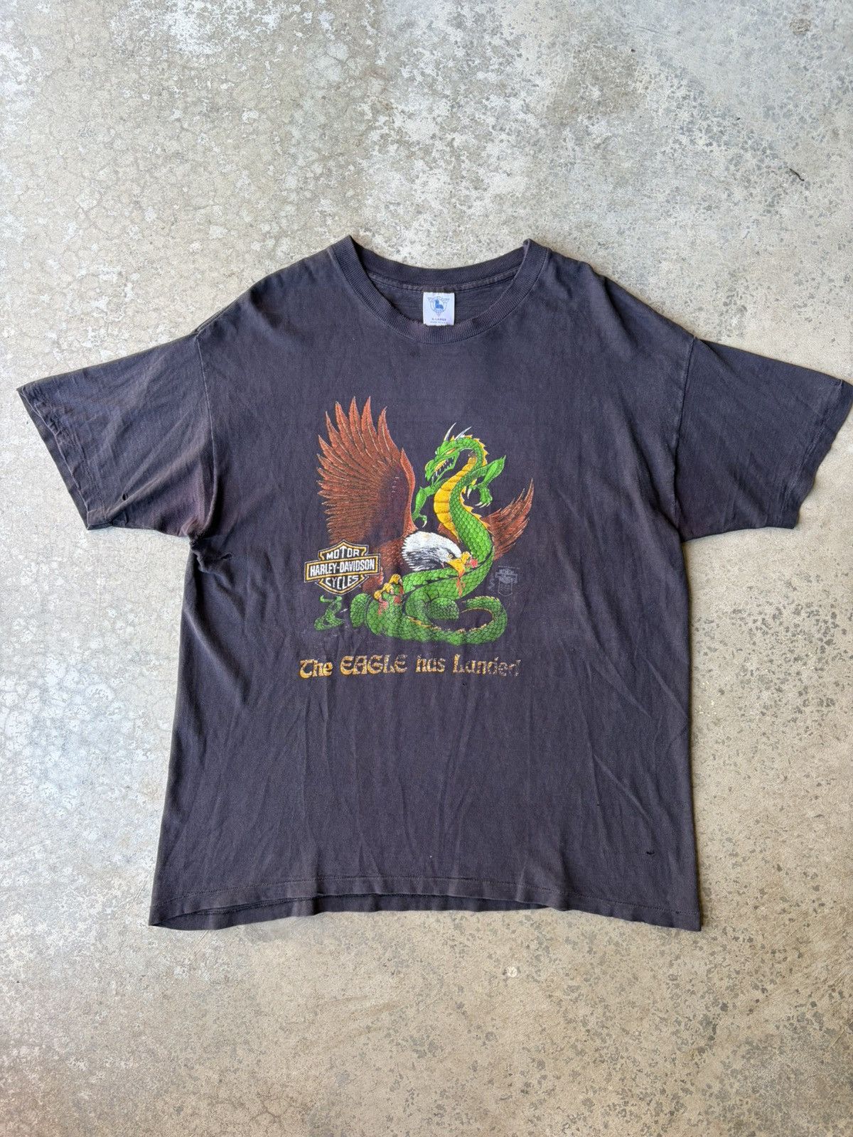 Harley Davidson Vintage 1986 Harley Davidson Eagle & Dragon Grail Size US L / EU 52-54 / 3 - 1 Thumbnail