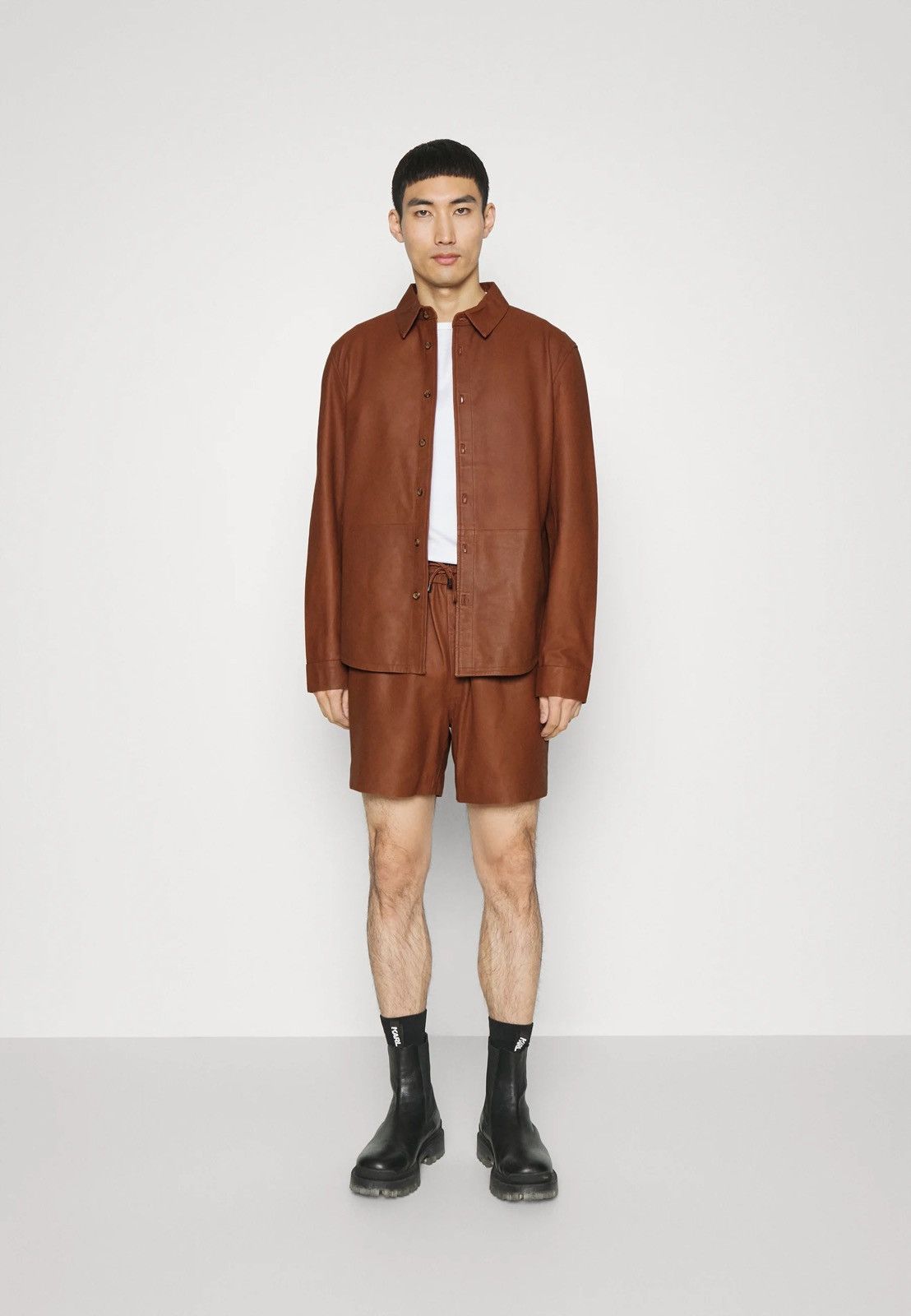 Other !DS! SS23 Studio ID Andrew Brown Leather Shirt Size US M / EU 48-50 / 2 - 1 Thumbnail