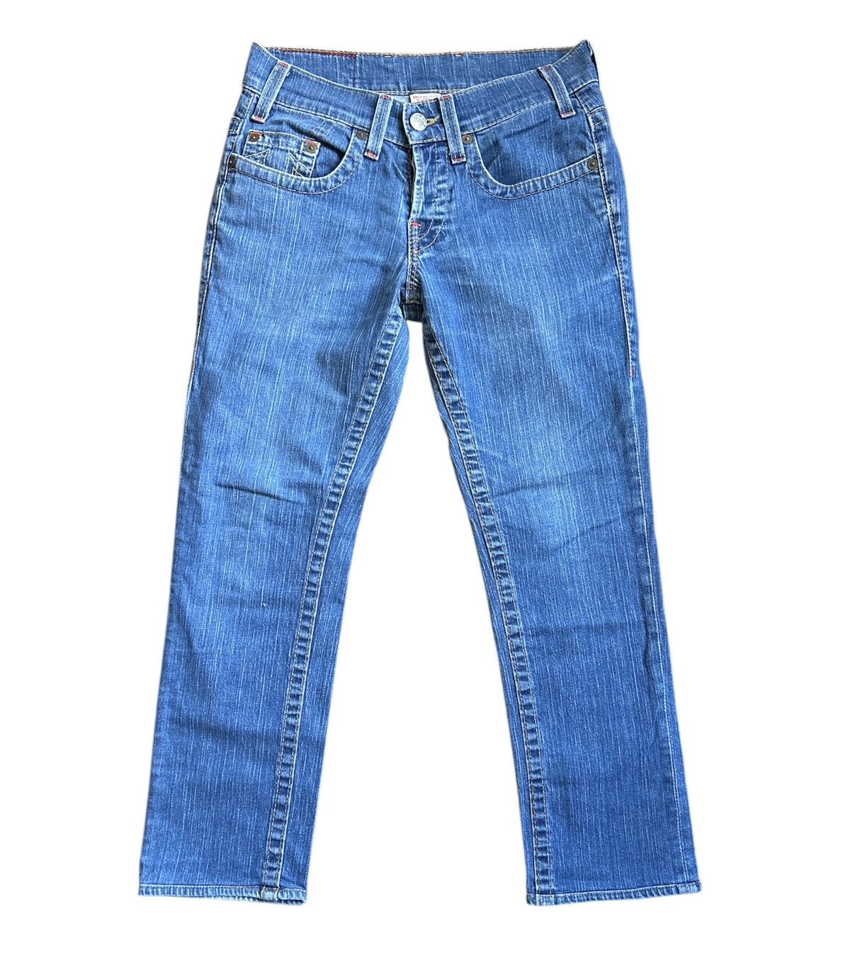 True Religion × Vintage True Religion Blue Logan Relaxed Straight Jeans Size: 30x33 Size US 30 / EU 46 - 2 Thumbnail
