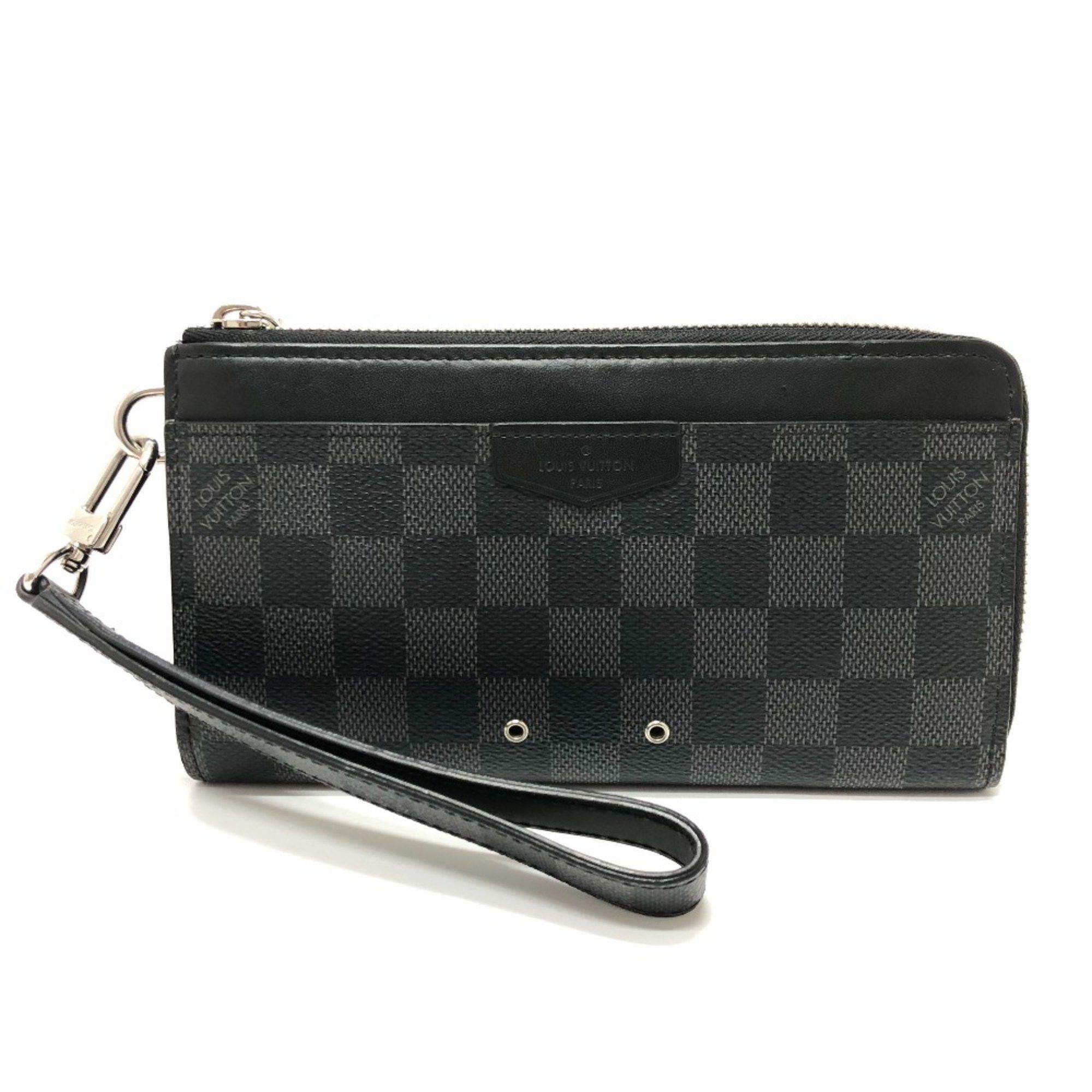 Louis Vuitton Louis Vuitton N60379 Damier Graphite L-shaped long wallet with strap Long Wallet Black SilverHardware Size ONE SIZE - 1 Thumbnail