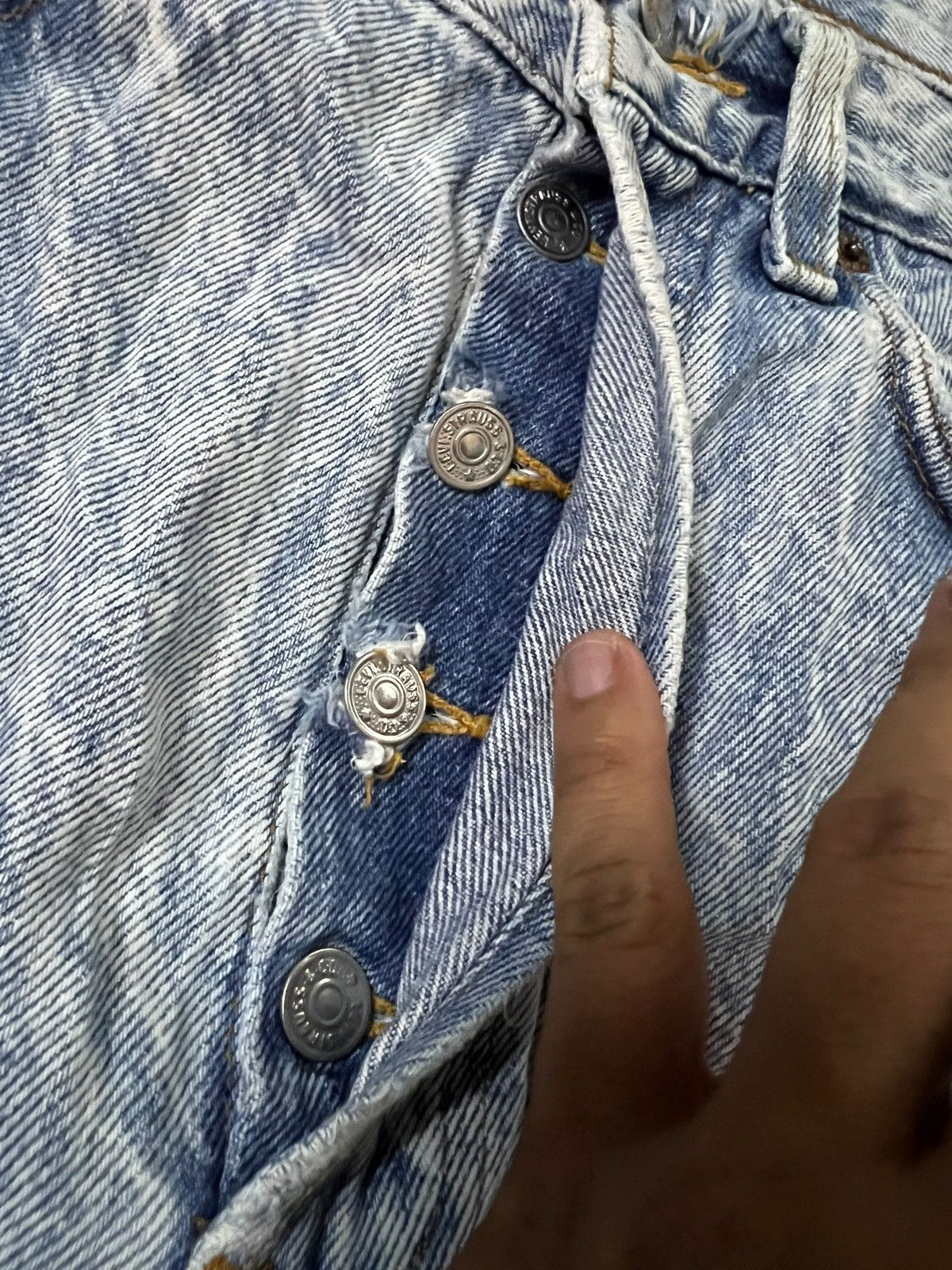 Levi's 80’s Distressed Levi’s 501 Acid Wash Rare Jean Size US 30 / EU 46 - 15 Thumbnail