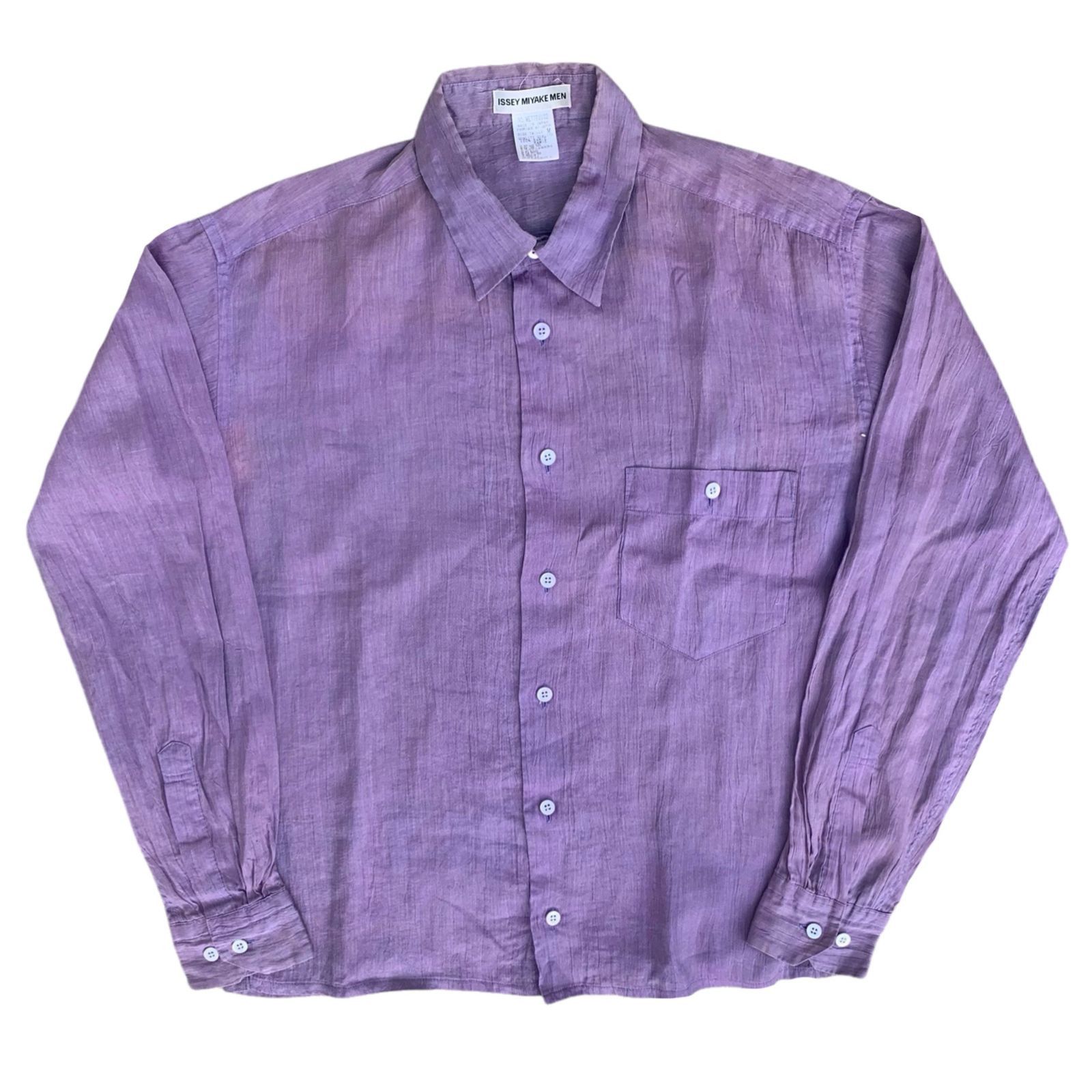 Issey Miyake × Vintage 💥Vintage Issey Miyake Men Linen LS Shirt Size US M / EU 48-50 / 2 - 1 Thumbnail