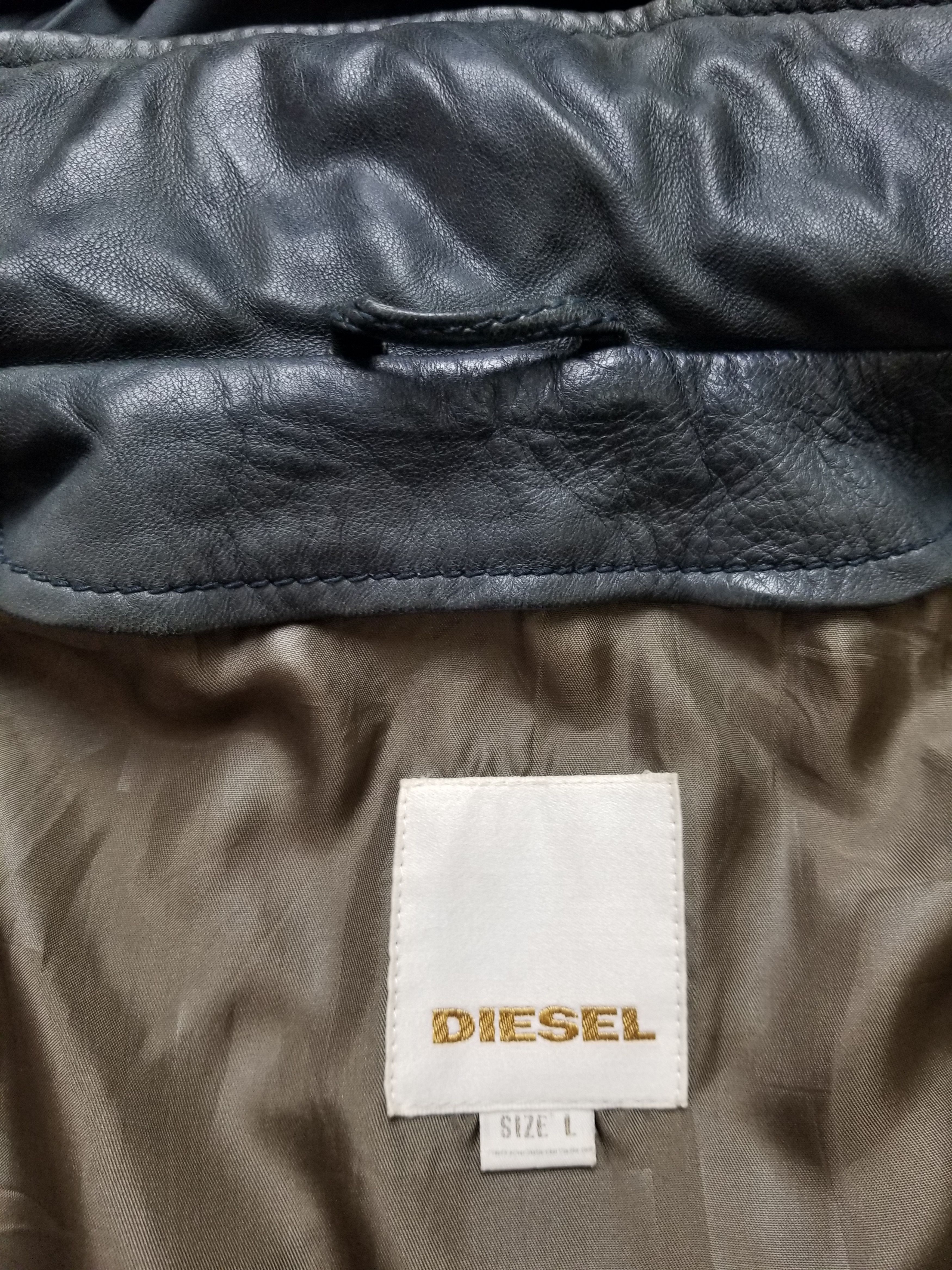 Diesel Diesel 100% Lamb Leather Biker Moto Style Hoodie Jacket Size US L / EU 52-54 / 3 - 21 Thumbnail