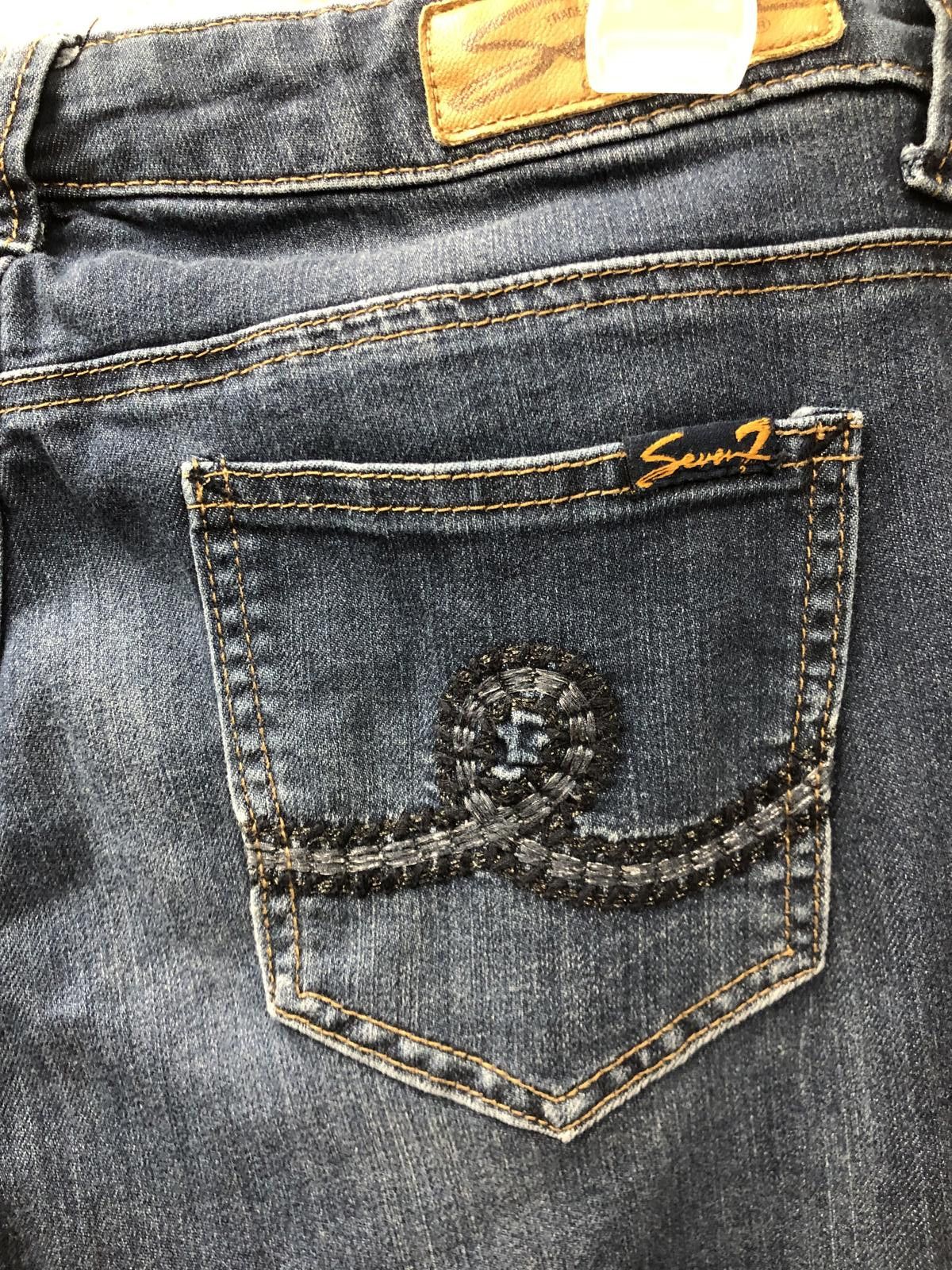 Studio Seven Stylish Seven7 Women's Denim Jeans with Zipper Detail Size 29" - 4 Thumbnail