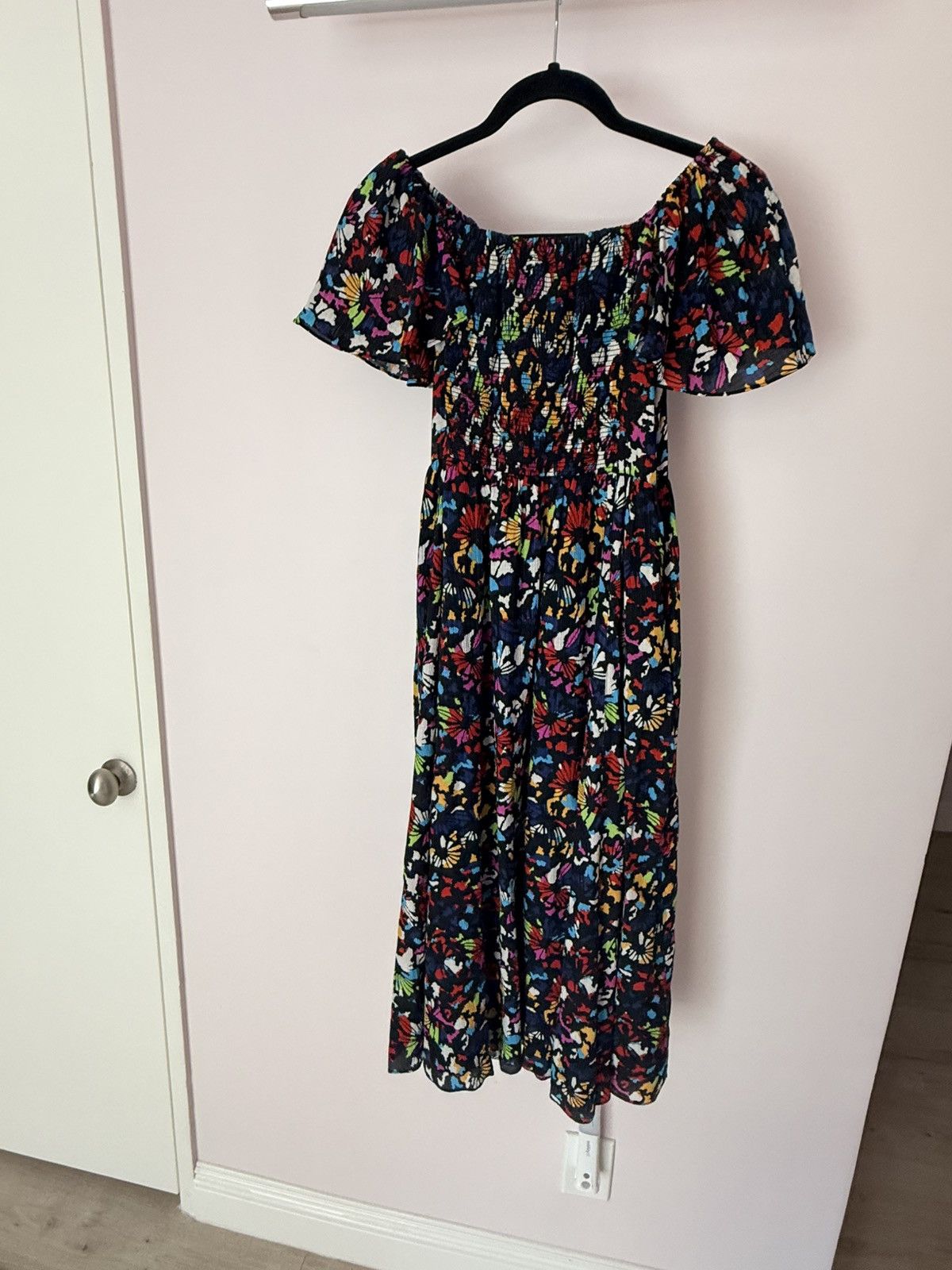 Tanya Taylor TANYA TAYLOR 100% Silk Floral Maxi Dress XS Smocked Waist Size XS / US 0-2 / IT 36-38 - 7 Thumbnail