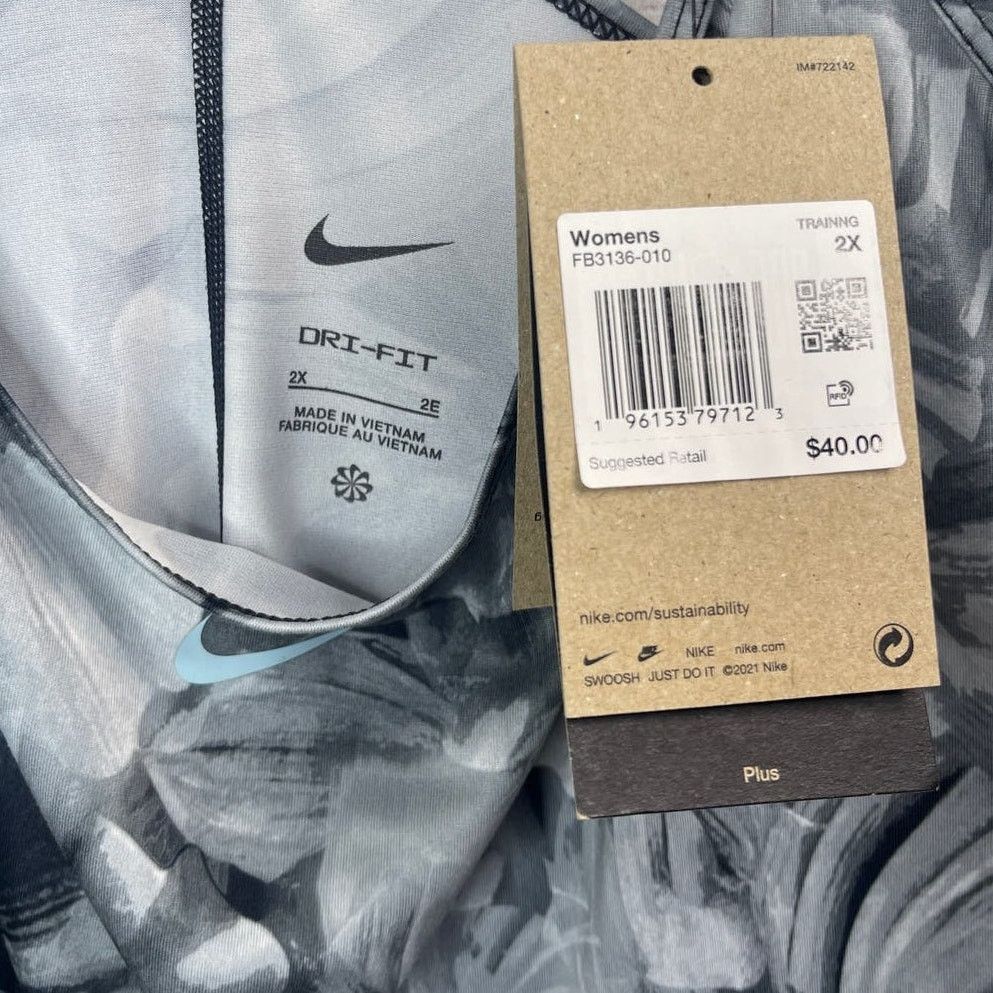 Nike Nike Dri-Fit One Cropped Printed Tank Top Women’s Plus Sz 2X Size XXL / US 16-18 / IT 52-54 - 5 Thumbnail