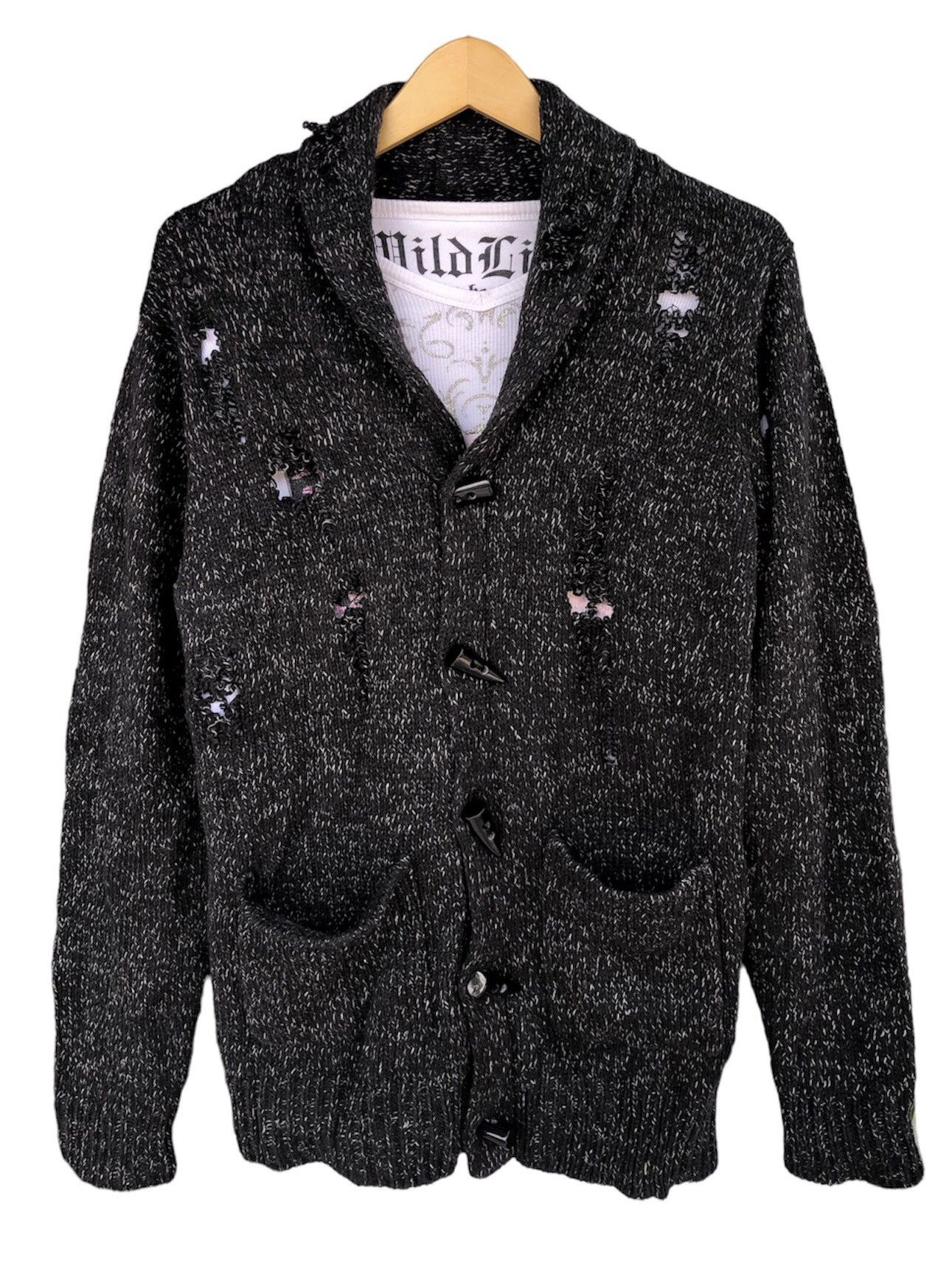 If Six Was Nine In the attic-Distressed Cardigan Ifsixwasnine lgb style Size US L / EU 52-54 / 3 - 2 Thumbnail