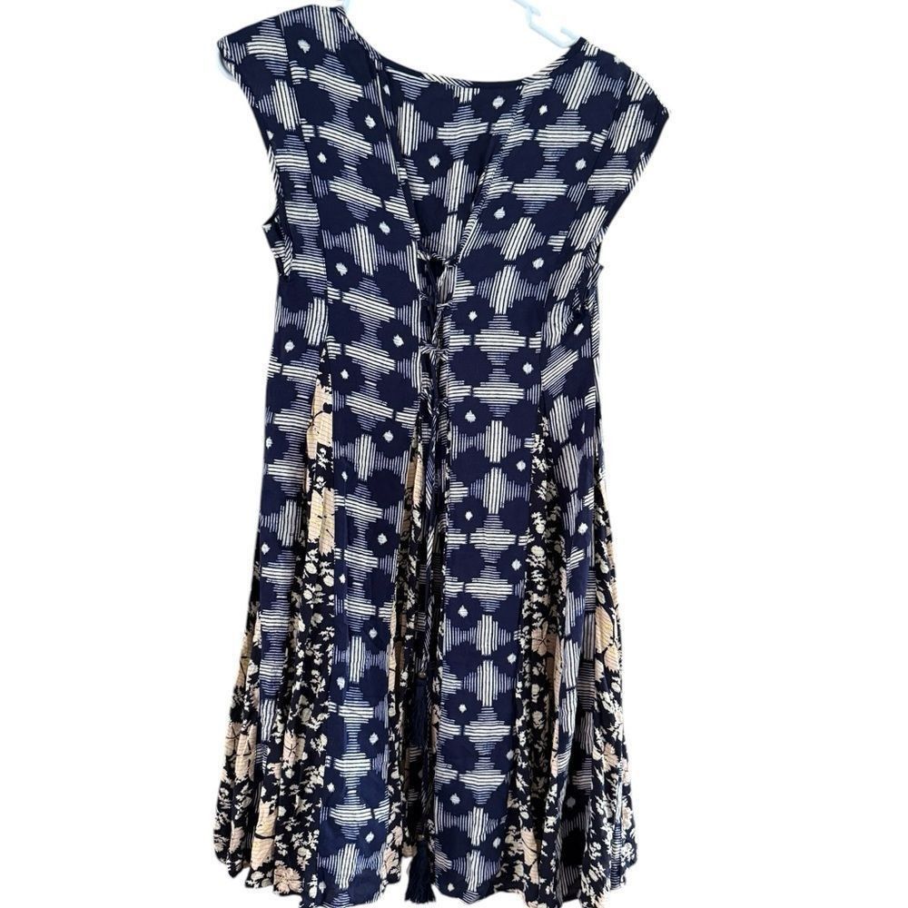 Anthropologie Maeve Blue and White Cap Sleeve Sundress Size XS / US 0-2 / IT 36-38 - 11 Thumbnail