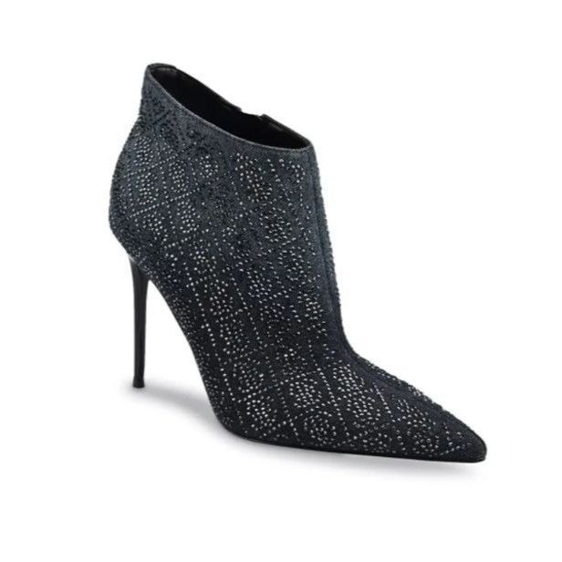 Guess GUESS Fazzie Black Shimmer Stiletto Ankle Booties Pointed To Size US 9.5 / IT 39.5 - 3 Thumbnail