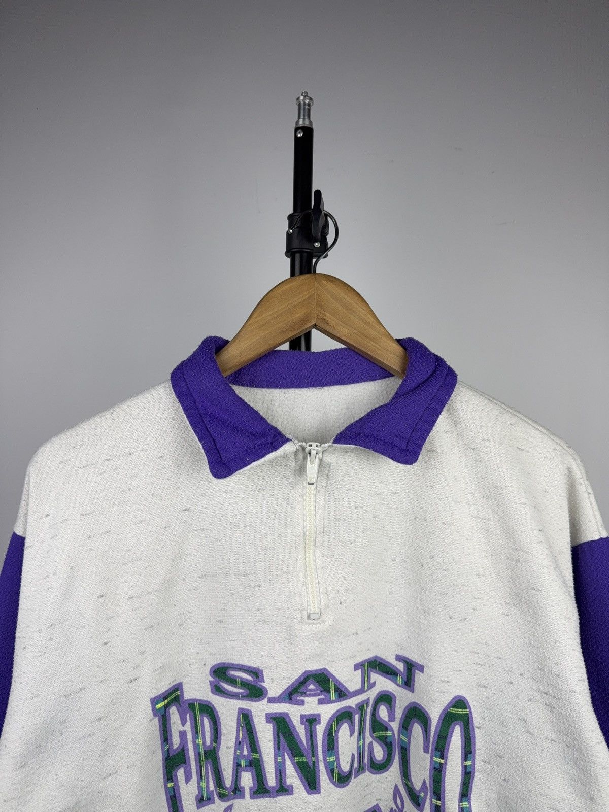 Vintage Vntg 80s San Francisco Golden Gate Bridge 1/4 Zip Sweatshirt Size US M / EU 48-50 / 2 - 2 Thumbnail