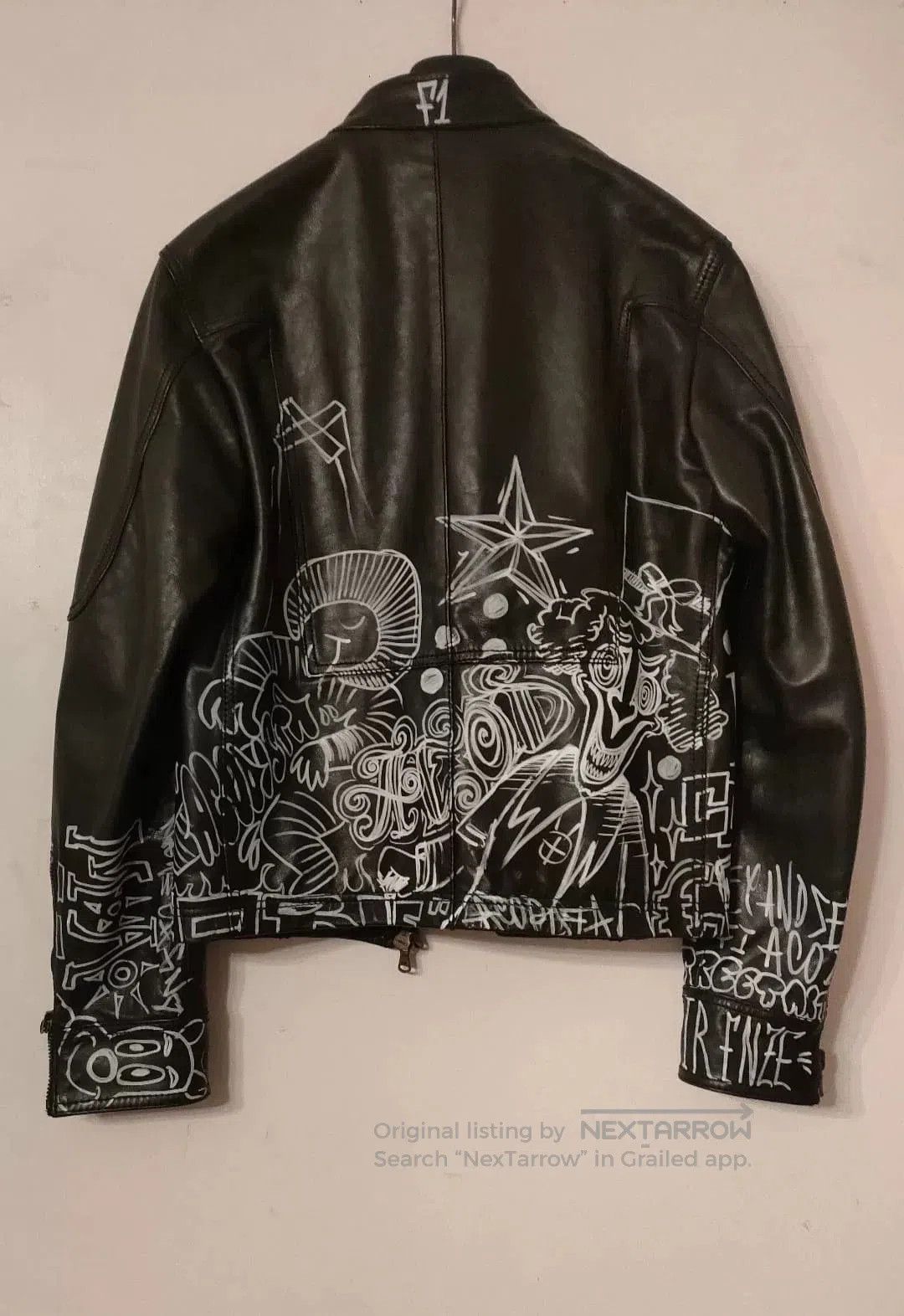 Patrizia Pepe hand-painted leather jacket by Patrizia Pepe. Size US M / EU 48-50 / 2 - 2 Thumbnail