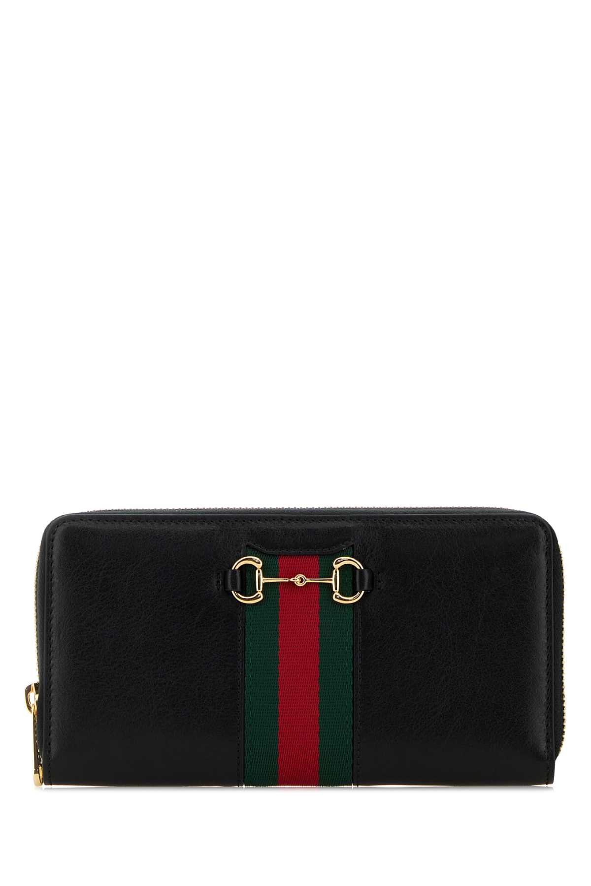 Gucci Black Leather Wallet Size ONE SIZE - 1 Thumbnail