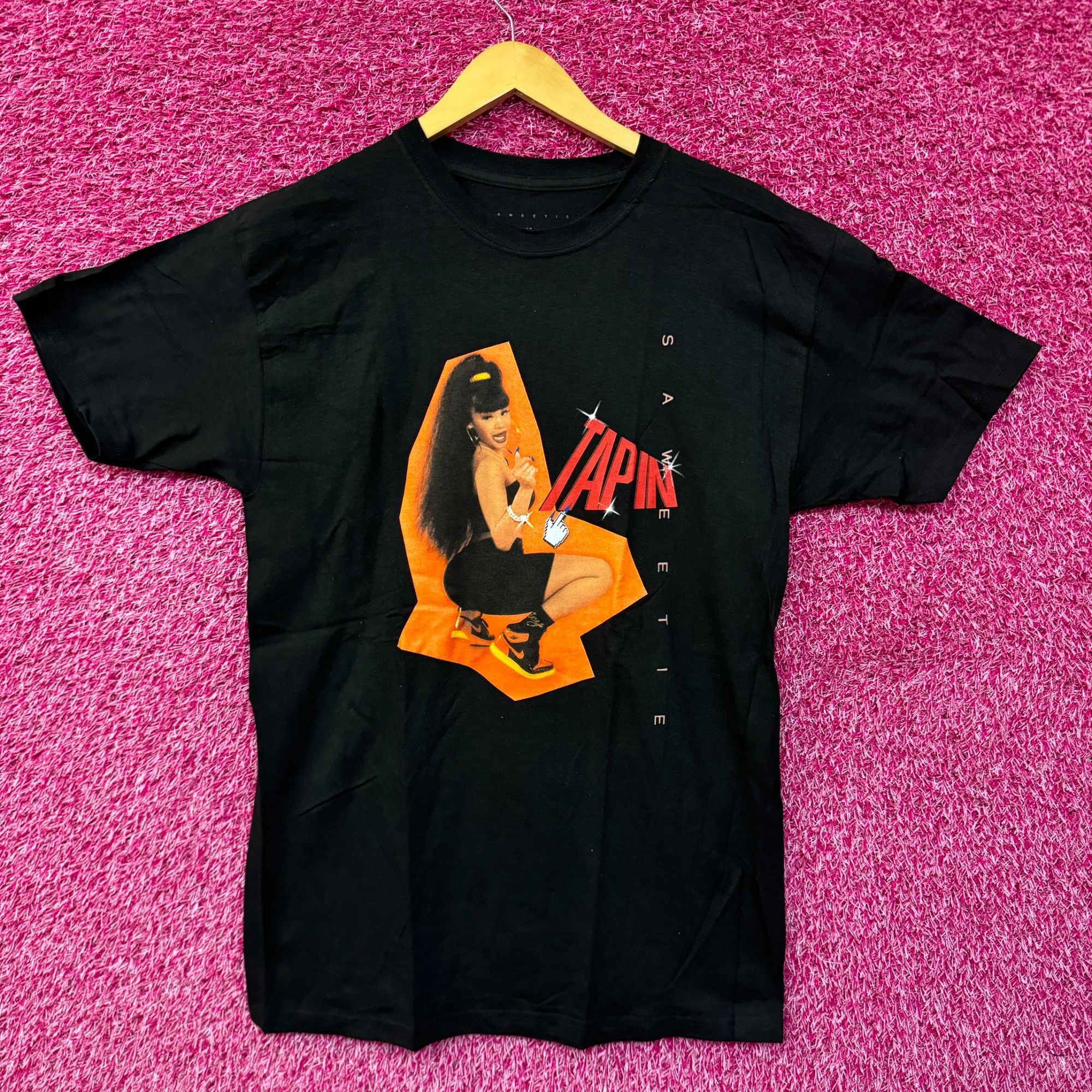 Rap Tees Saweetie Tap In Pretty B Music Hot Girl Summer Rap Tee M Size US M / EU 48-50 / 2 - 1 Thumbnail