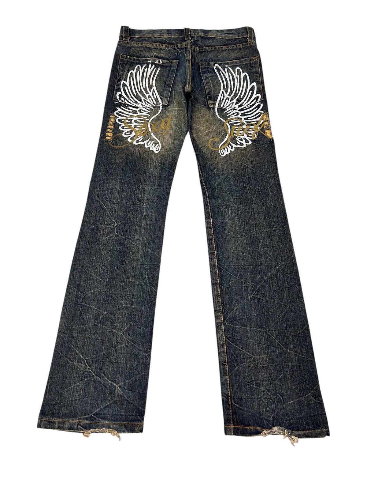Japanese Brand × Vintage 💥Vintage K.U.I Japanese Denim Mud Wash Distressed Jeans Size US 32 / EU 48 - 8 Thumbnail