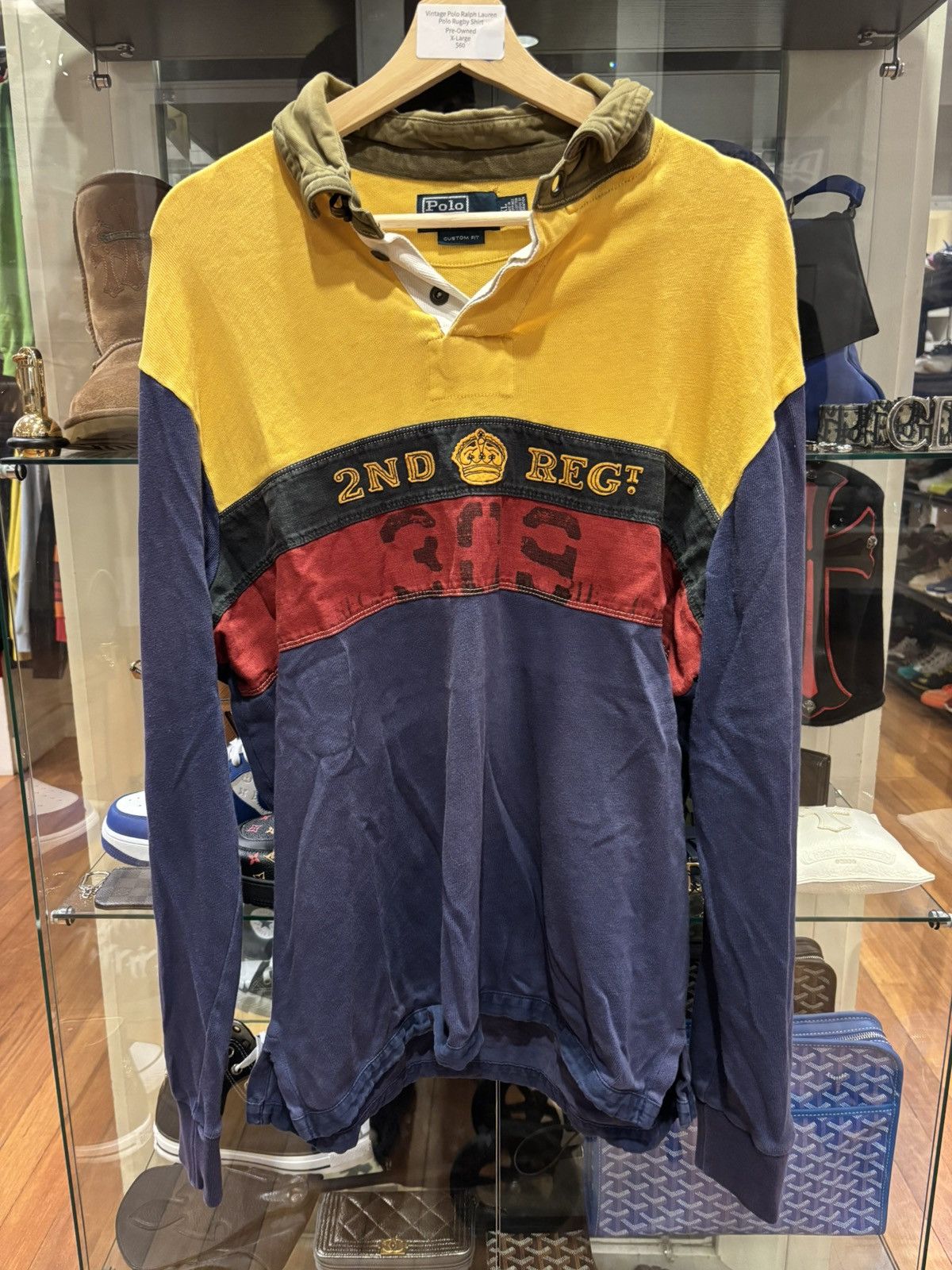 Pre-owned Polo Ralph Lauren Vintage T Rugby Shirt In Blue