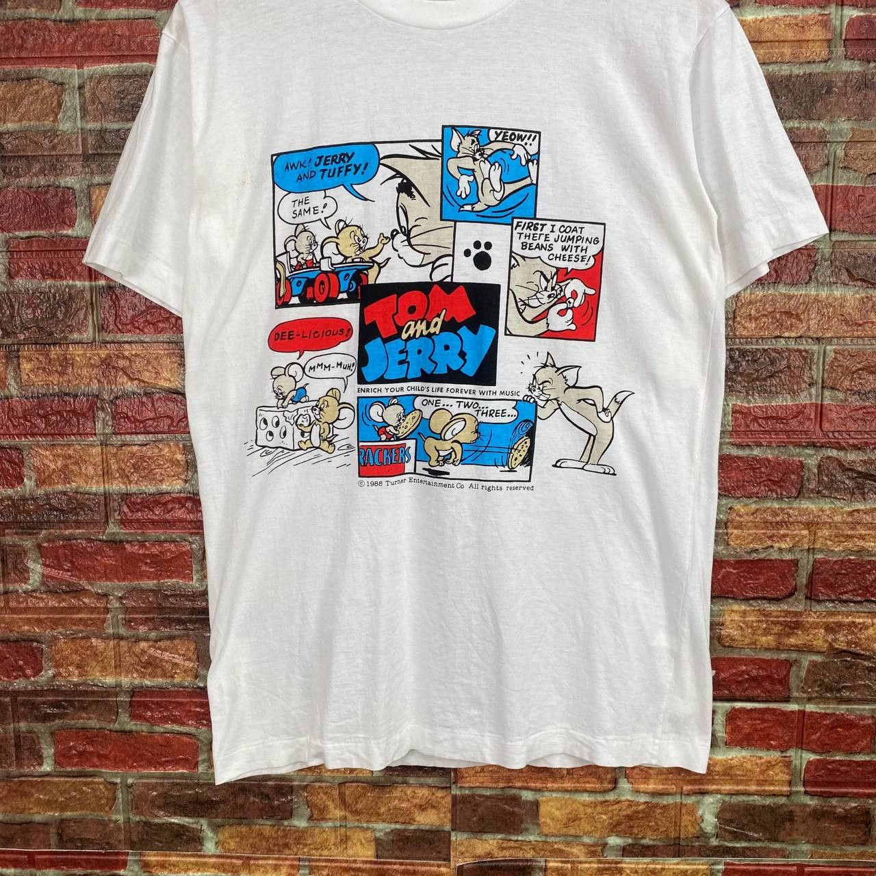 Vintage Vintage 1988 Tom & Jerry Paperthin Comic Strip Graphic Size US M / EU 48-50 / 2 - 2 Thumbnail