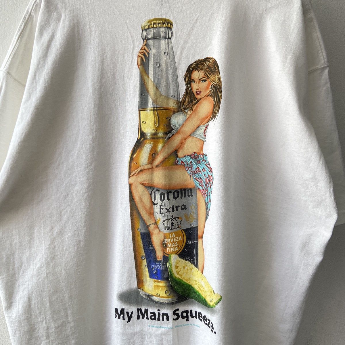 Vintage 1999 Corona Double Sided Main Squeeze Tee DS Size US XXL / EU 58 / 5 - 3 Thumbnail