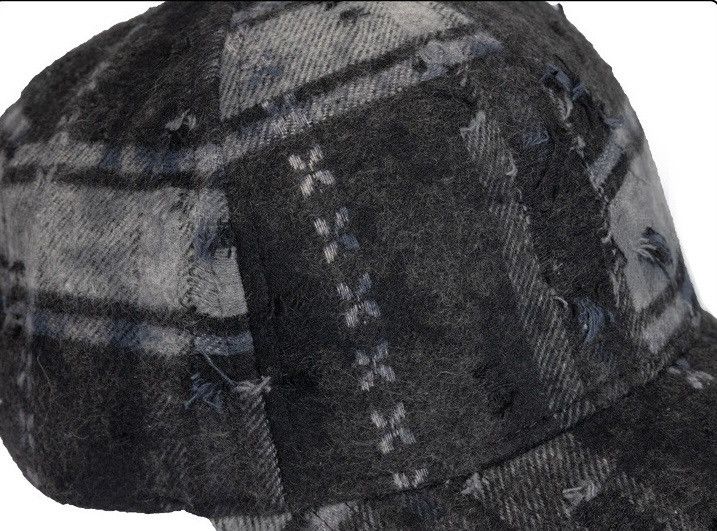 Japanese Brand Streetwear retro punk vintage distressed raw plaid check cap Size ONE SIZE - 7 Thumbnail