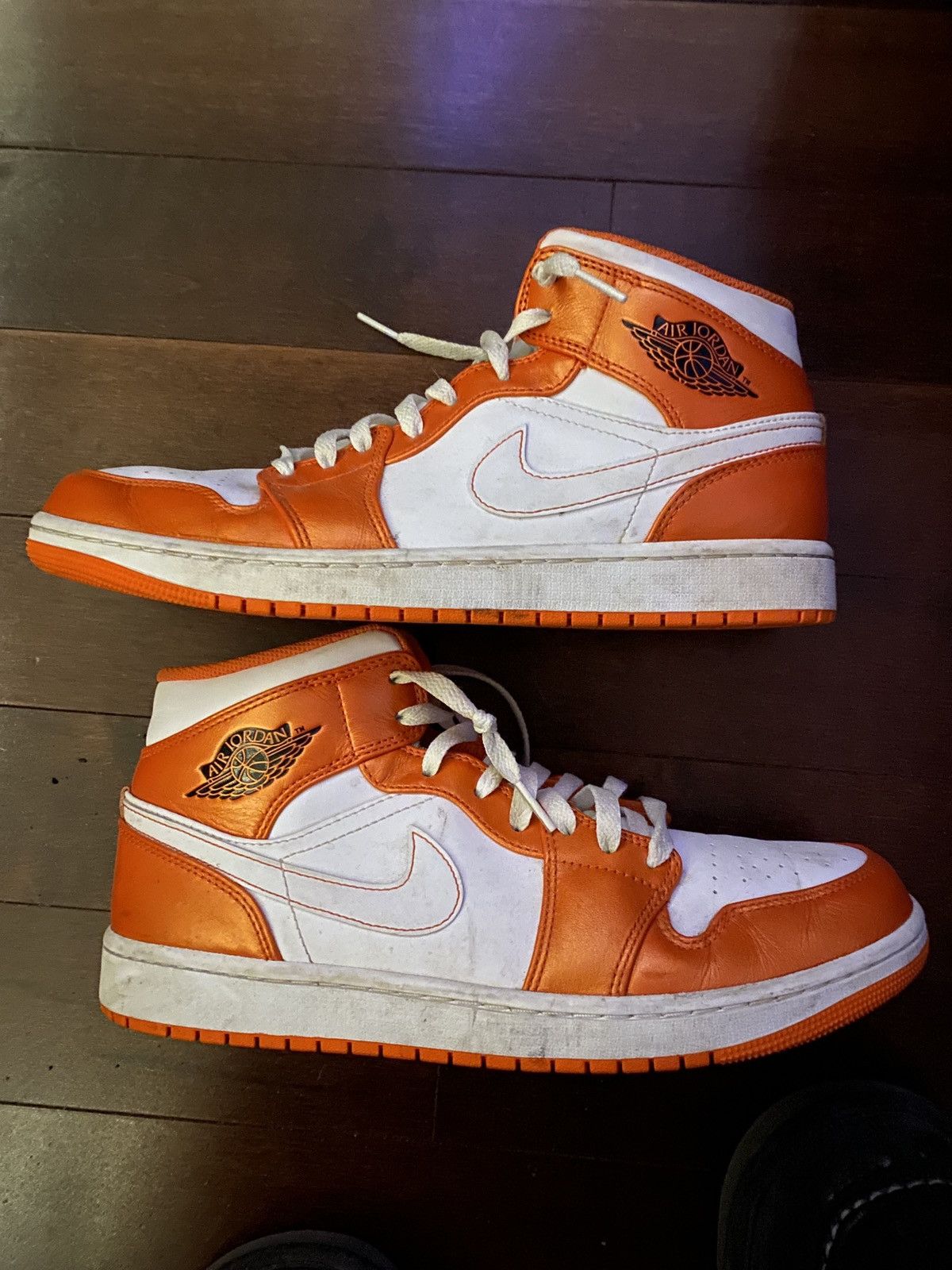 Nike Nike Jordan 1s mid Metallic orange Grailed