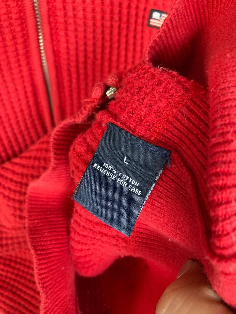 Ralph Lauren Y2k RL Polo Jeans Knitted Hoodie Size L / US 10 / IT 46 - 11 Thumbnail