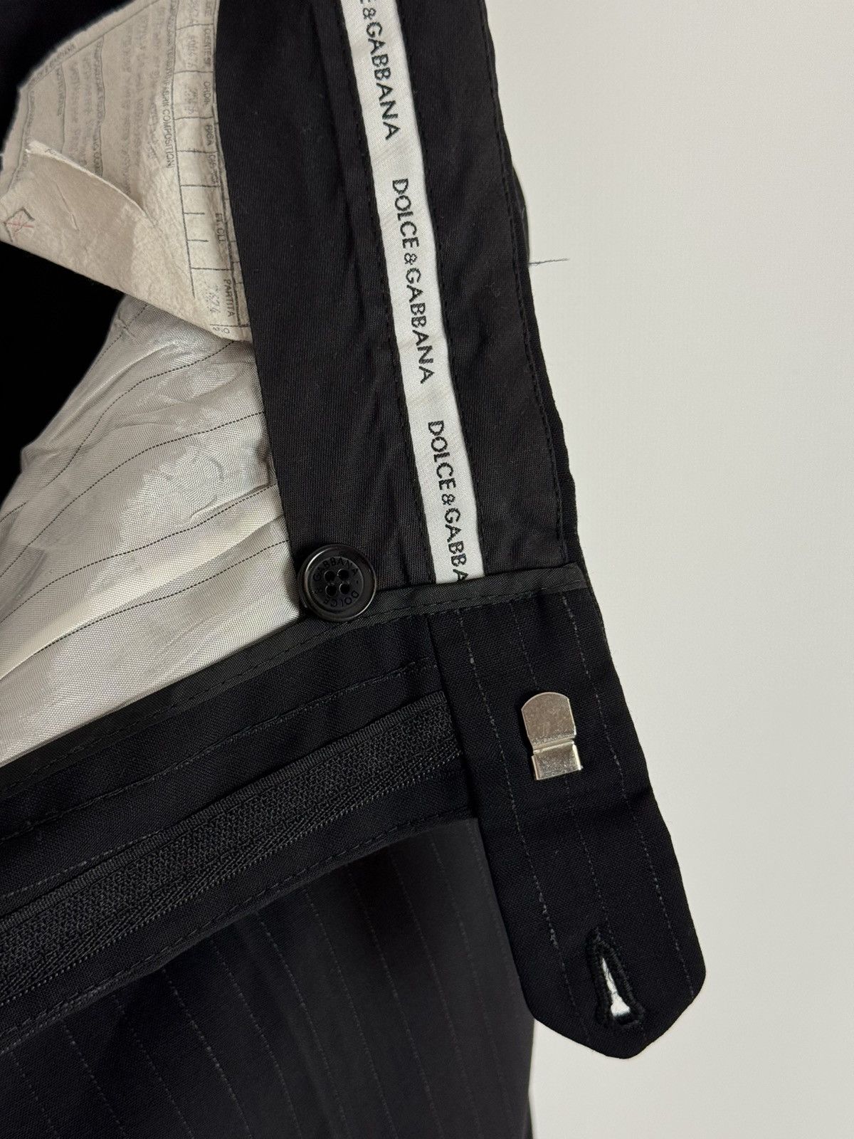 Dolce & Gabbana Dolce&Gabbana Striped Viscose Blend Classic Black Suit Size 54R - 25 Thumbnail
