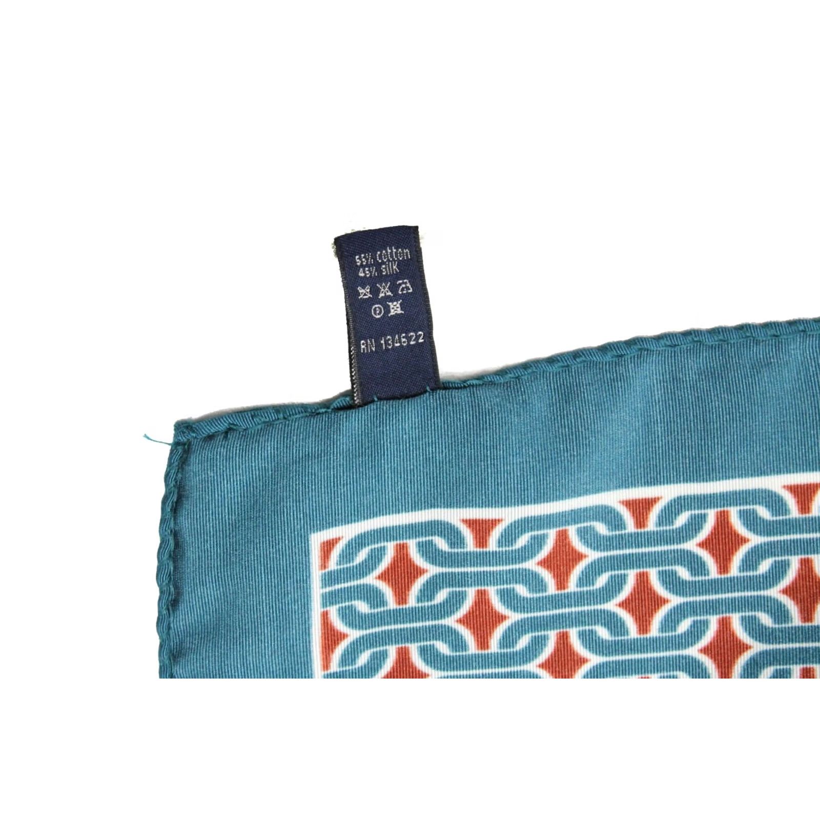 Suitsupply Suitsupply Pochet Graphic Blue Handkerchief Men's ONE SIZE Silk Blend Square Size ONE SIZE - 4 Thumbnail