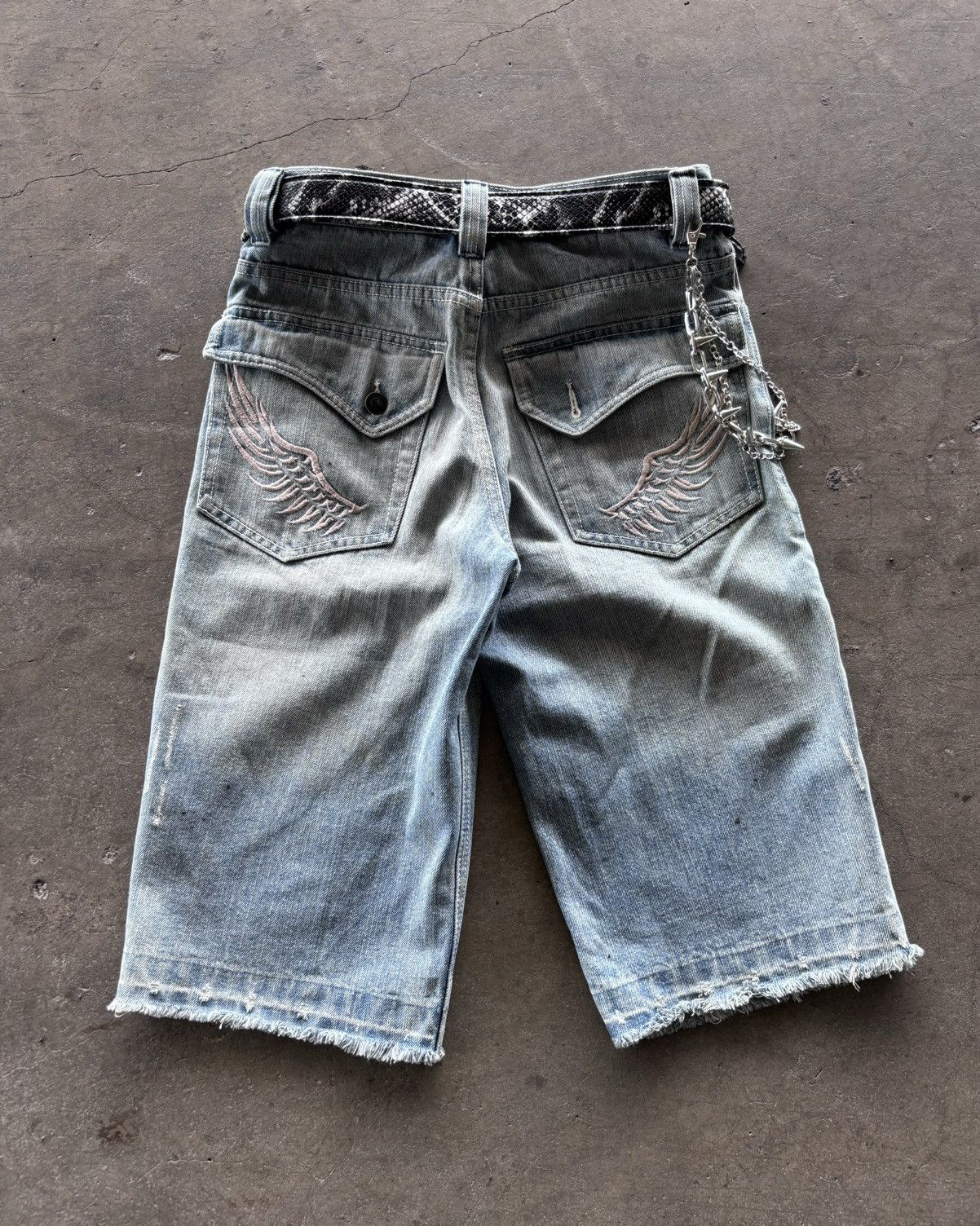 If Six Was Nine × Japanese Brand × Le Grande Bleu (L.G.B.) 2000s a.n.s Wash Blue Jorts Pants Size US 29 - 1 Thumbnail