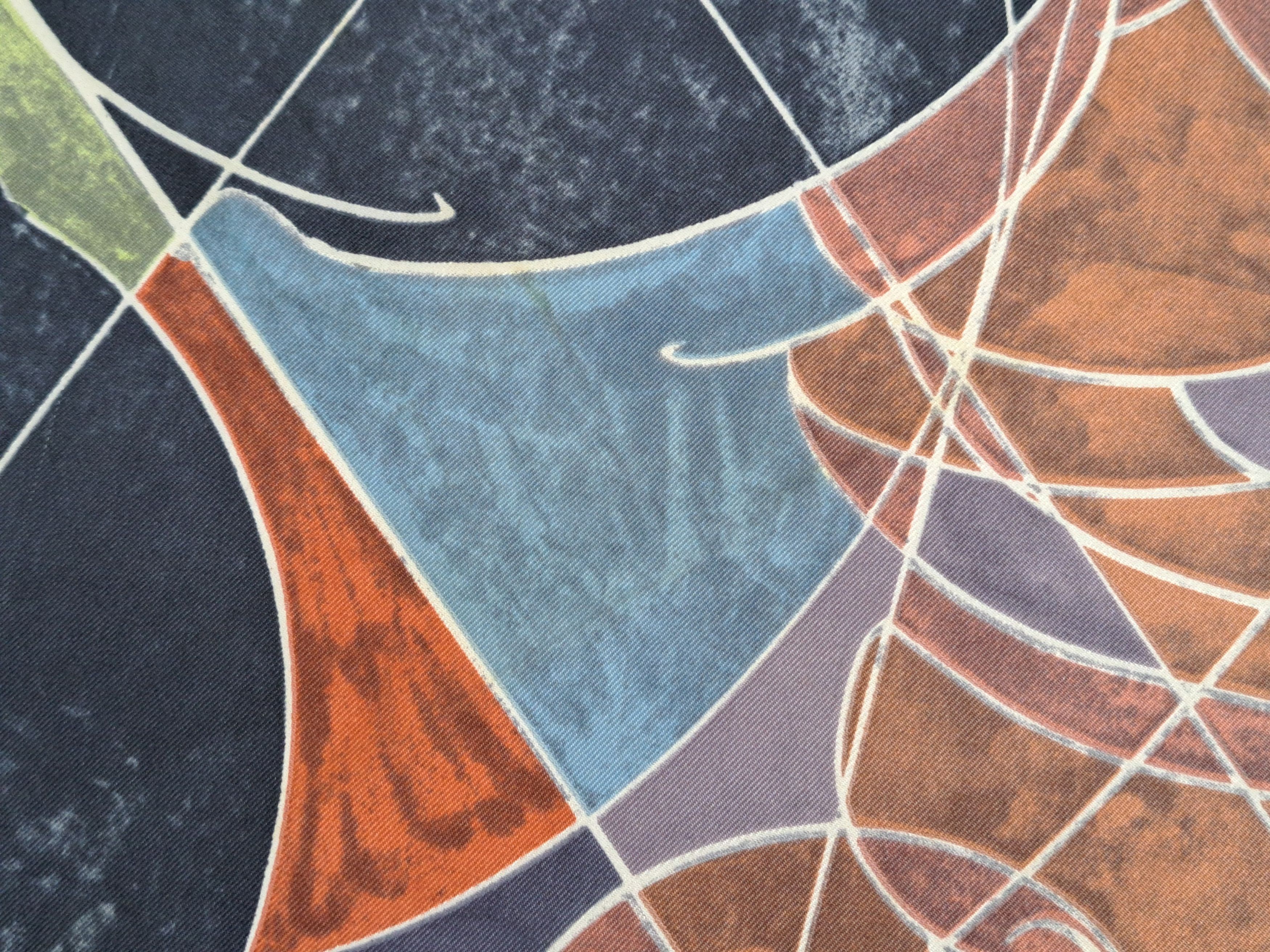 Designer × Vintage HANS ERNI "Children's Dance" 1979 vintage silk scarf. Size ONE SIZE - 8 Thumbnail