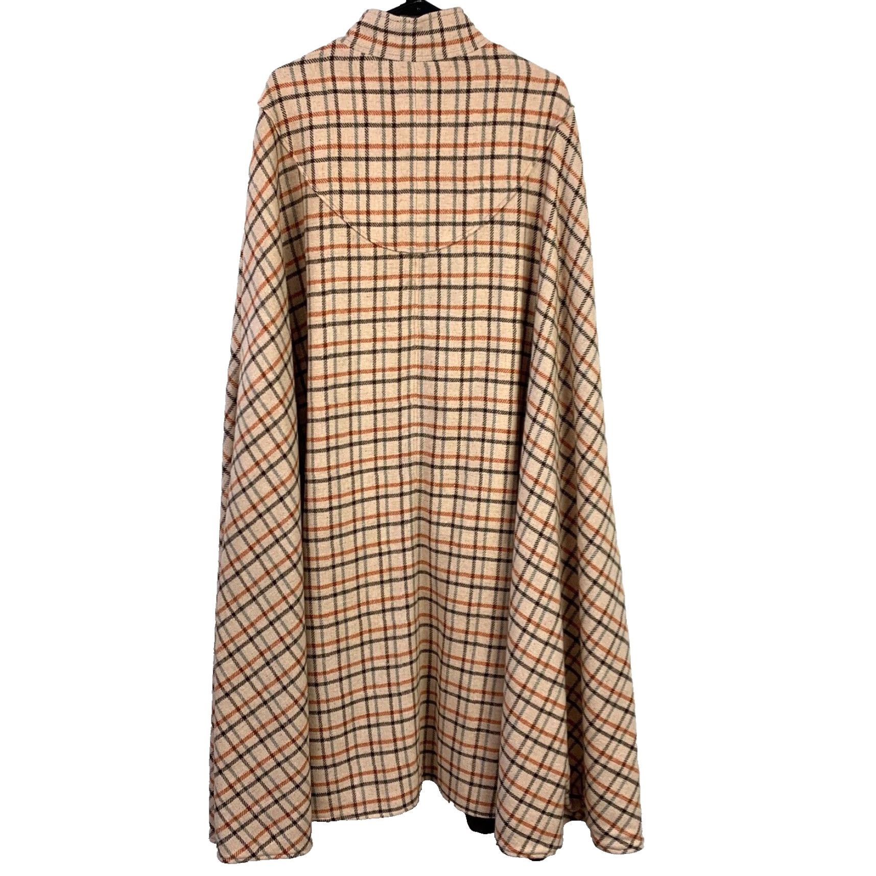 Vintage Vintage 70s Zippered Plaid Wool Women's Poncho One Size Brown User: Vintage 70s Zippered Plaid Wool Women’s Poncho One Size Brown Size ONE SIZE - 4 Thumbnail