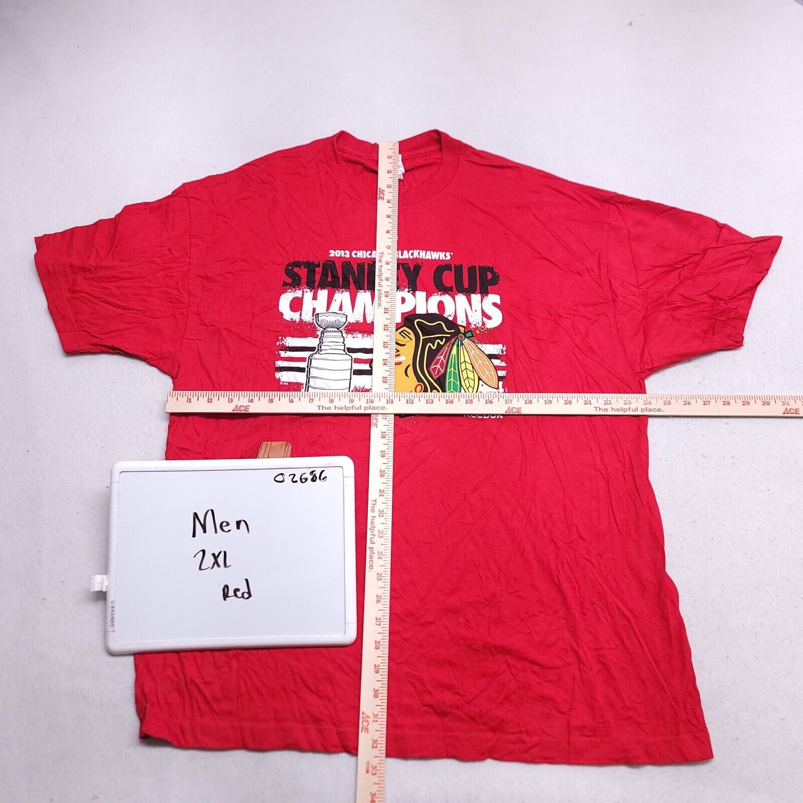Alstyle 2013 Stanley Cup Champions T Shirt Mens Size 2XL Red Alstyle Size US XXL / EU 58 / 5 - 8 Thumbnail