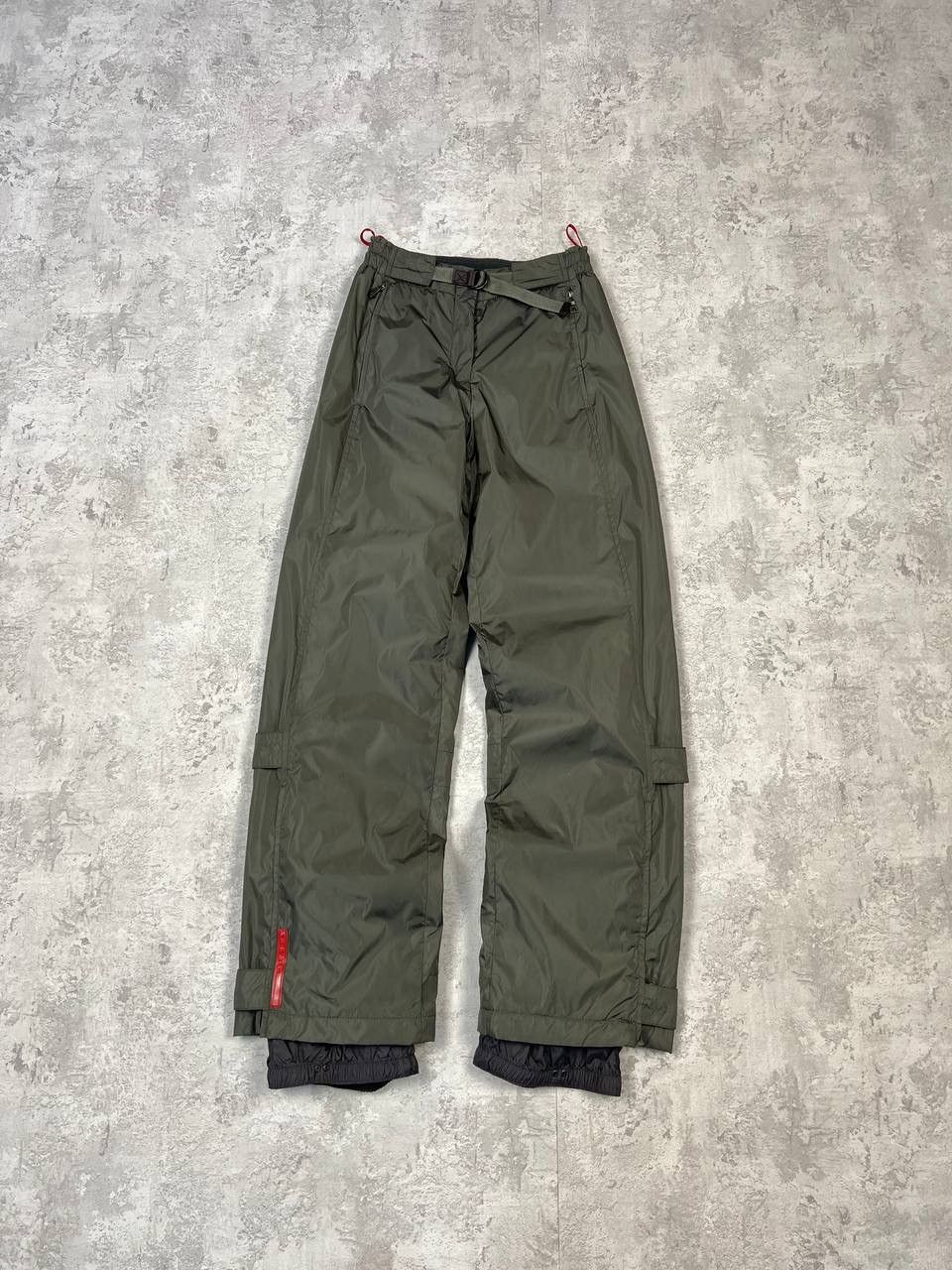 image of Prada Nylon Ski Pants Red Tab Size 38 in Olive, Women's