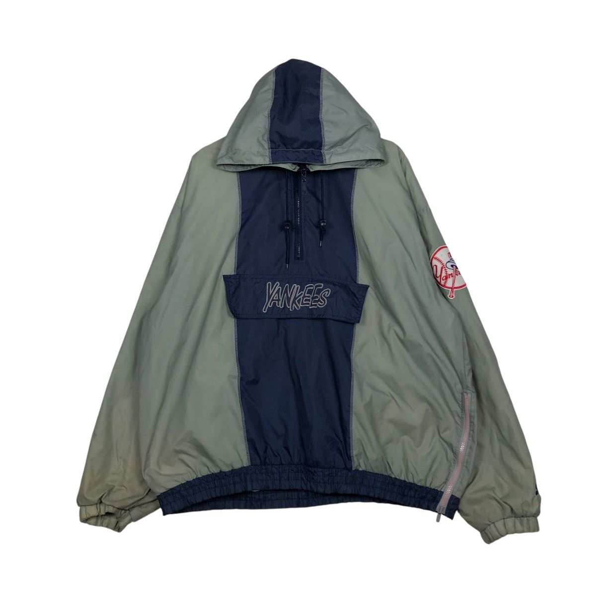New York Yankees 🔥VINTAGE LIGHT JACKET ANORAK PULL OVER STARTER NY YANKEES Size US L / EU 52-54 / 3 - 3 Thumbnail